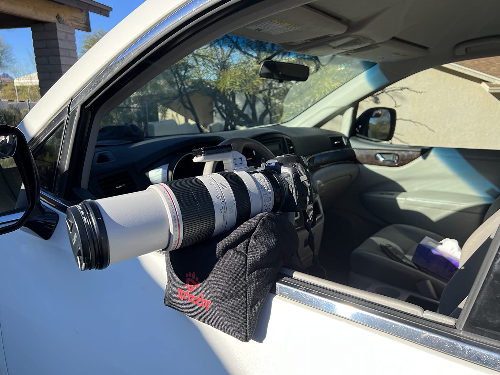 Grizzly Camera Bean Bag (MEDIUM - BLACK), Photography, Video,Camera Support, Camera Sandbag, Birders, Tripod, Spotting Scope Support, Safari & Photo Tours. Bag sold empty. - Customer Photo 1