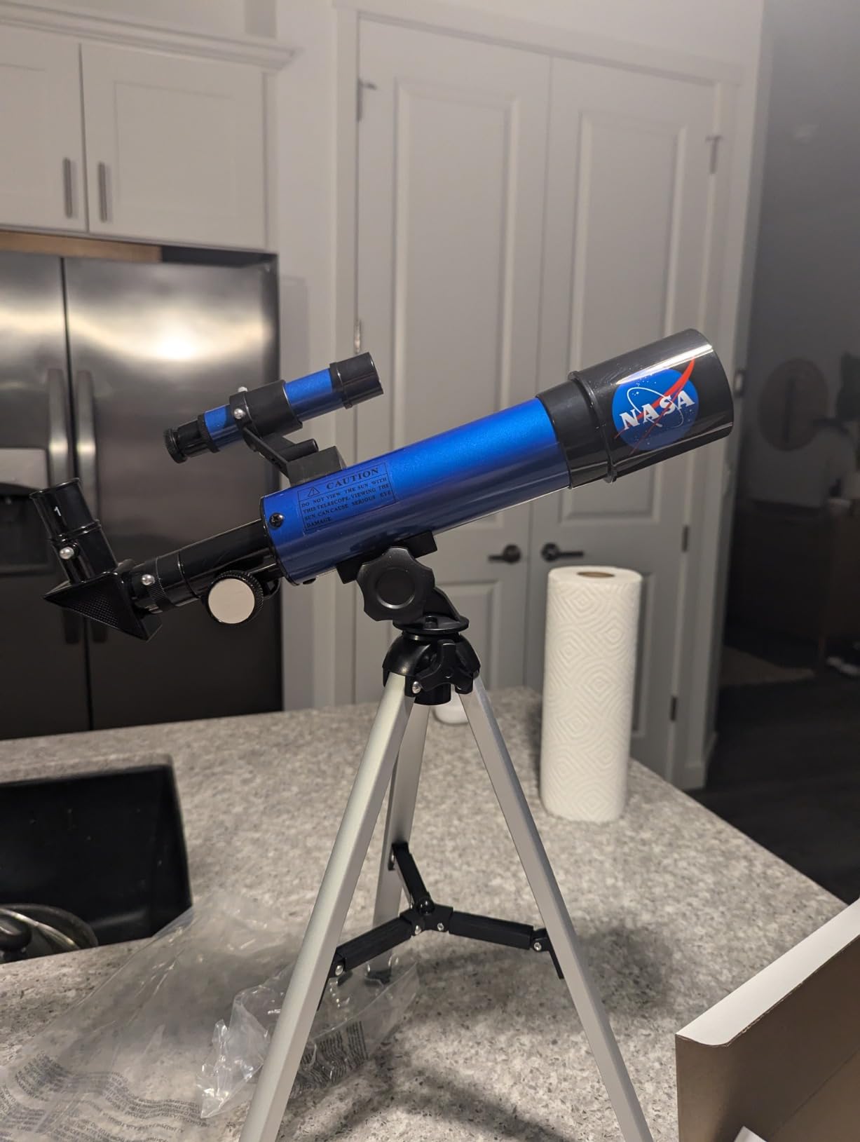 NASA Lunar Telescope for Kids – 90x Magnification, Includes Two Eyepieces, Tabletop Tripod, and Finder Scope- Kids Telescope for Astronomy Beginners, Space Toys, NASA Gifts (Amazon Exclusive) - Customer Photo 1