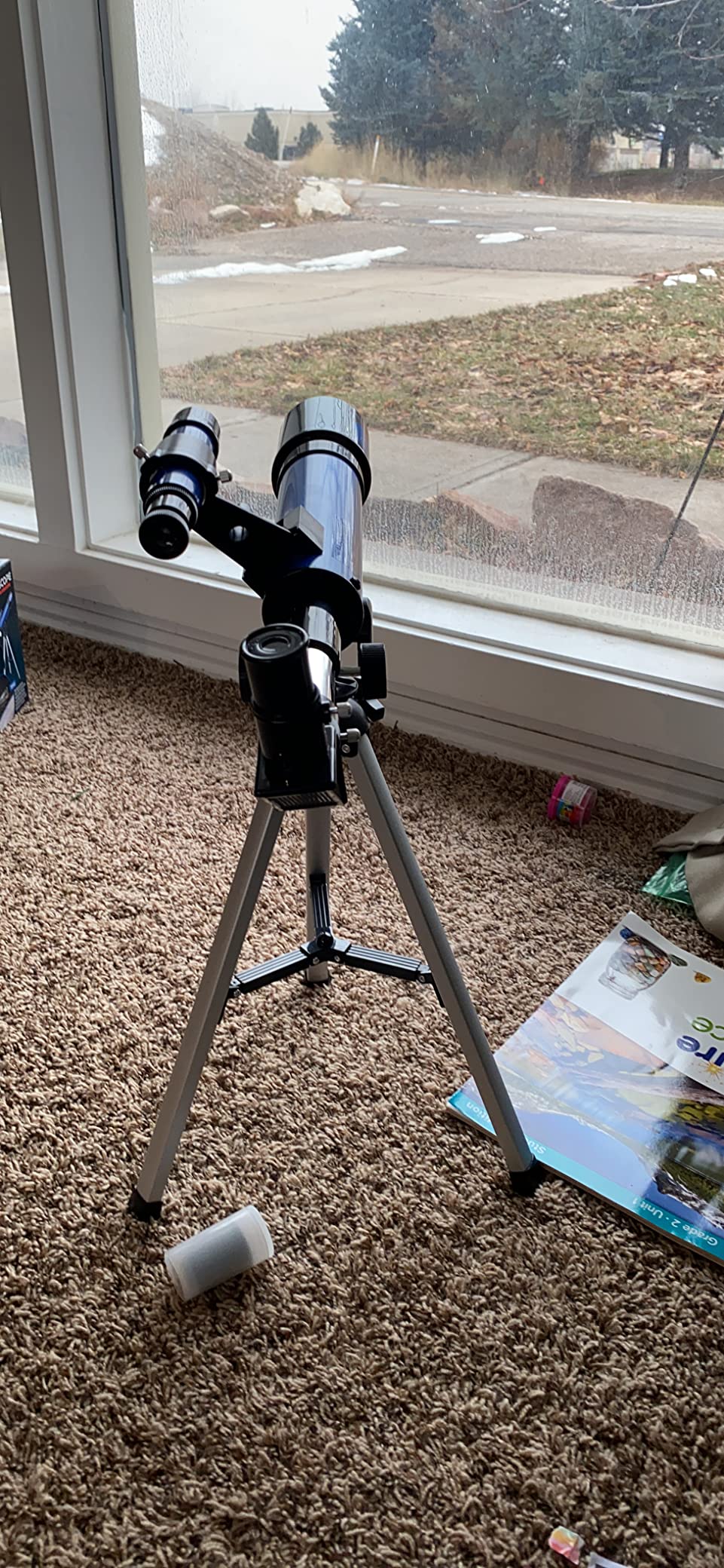 NASA Lunar Telescope for Kids – 90x Magnification, Includes Two Eyepieces, Tabletop Tripod, and Finder Scope- Kids Telescope for Astronomy Beginners, Space Toys, NASA Gifts (Amazon Exclusive) - Customer Photo 2