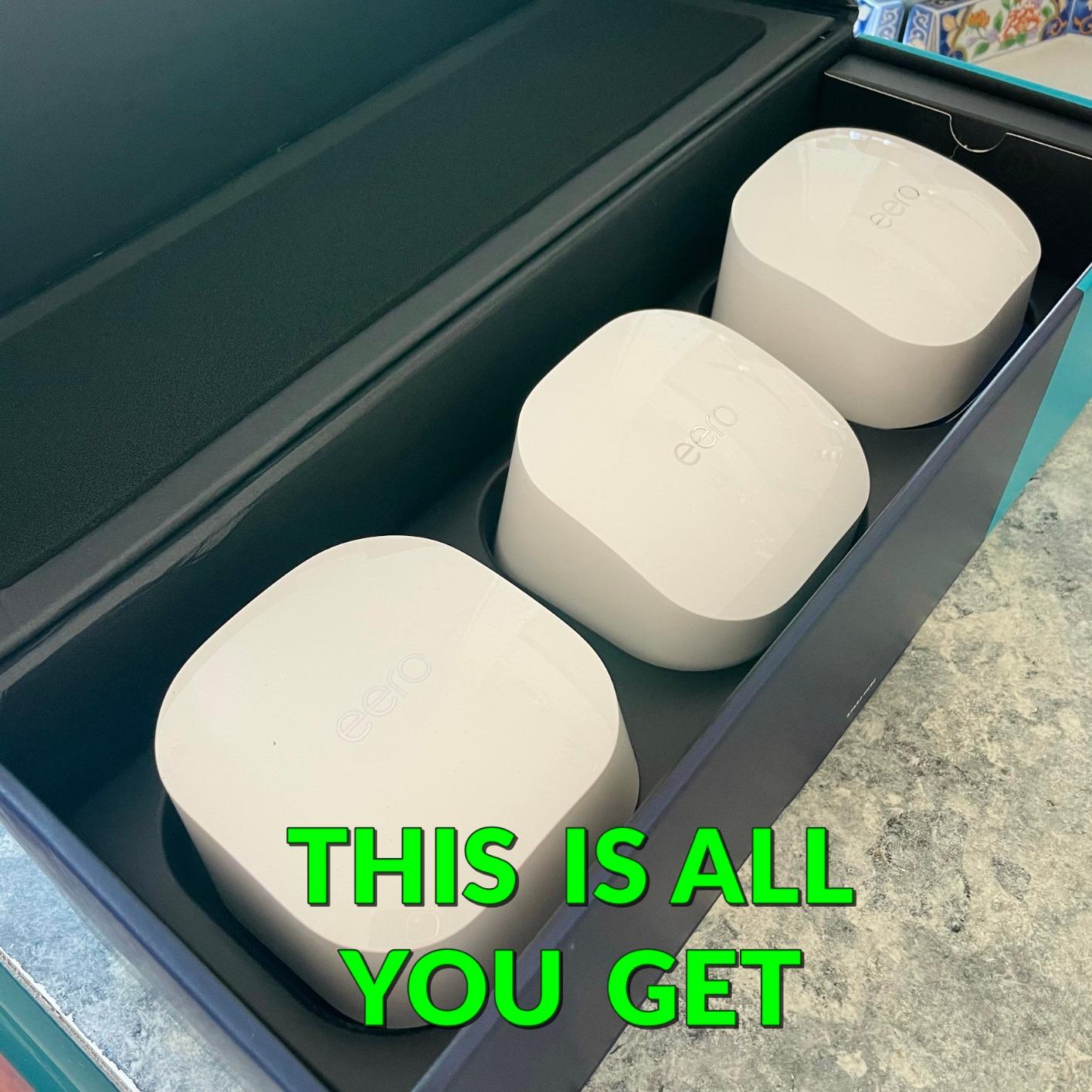 Amazon eero 6 mesh wifi system - Supports internet plans up to 500 Mbps, Coverage up to 3,000 sq. ft., Connect 75+ devices, 2-pack (1 router + 1 extender) Customer Review Amazon eero 6 mesh wifi system - Supports internet plans up to 500 Mbps, Coverage up to 3,000 sq. ft., Connect 75+ devices, 2-pack (1 router + 1 extender) - Customer Photo 3