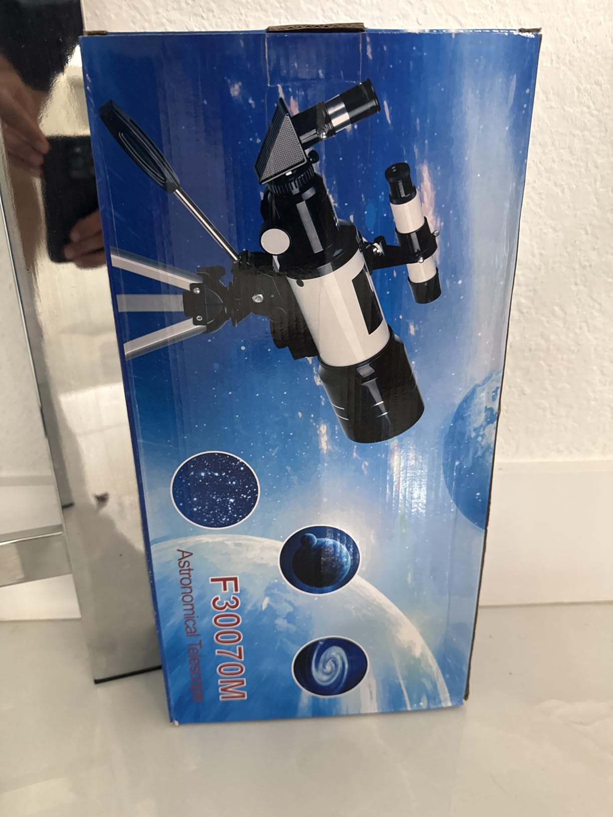 Telescope for Adults & Kids, 70mm Aperture Refractor (15X-150X) Portable Travel Telescope with Phone Adapter & Wireless Remote, Astronomy Beginners Gifts, Black Customer Review Telescope for Adults & Kids, 70mm Aperture Refractor (15X-150X) Portable Travel Telescope with Phone Adapter & Wireless Remote, Astronomy Beginners Gifts, Black - Customer Photo 1