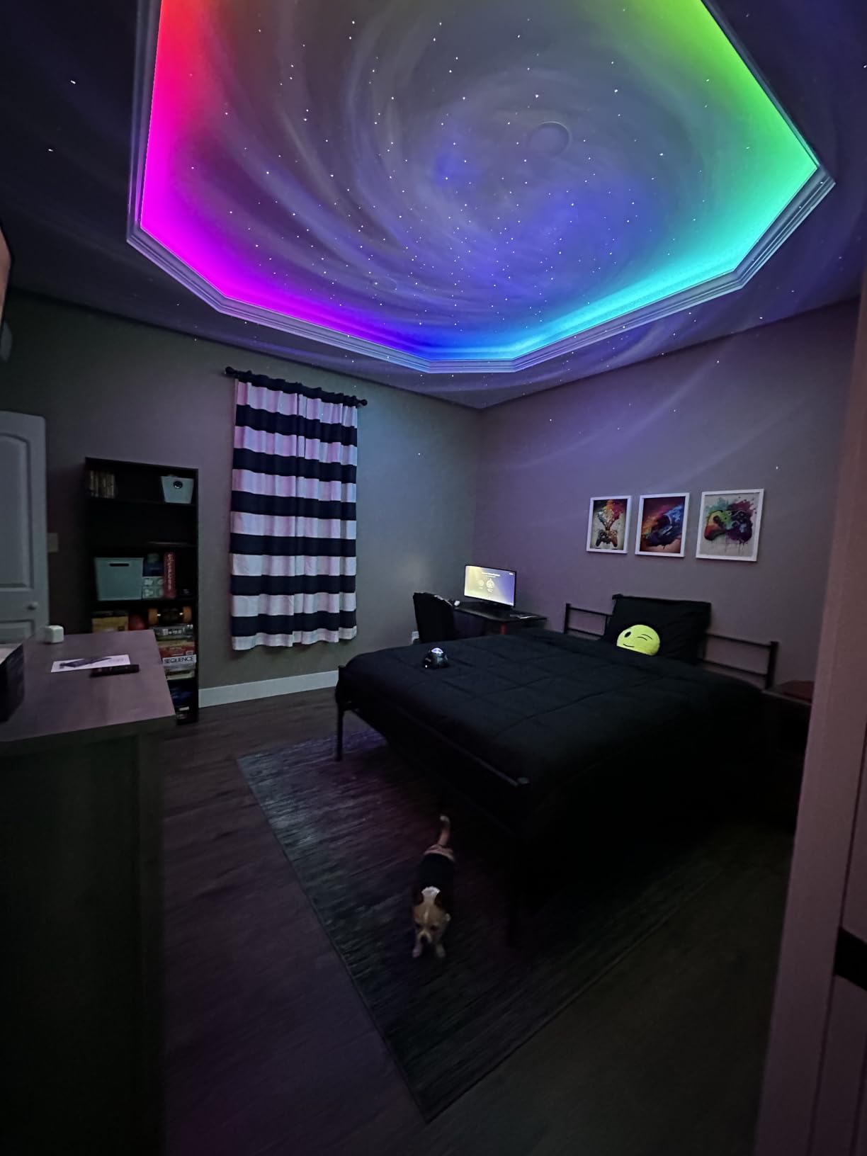 Rossetta Star Projector, LED Night Light Aurora Galaxy Projector with Bluetooth Speaker, White Noise, Timer and Remote for Room Decor, Gifts for Kids, Adults, Christmas, Birthday, Black - Customer Photo 2