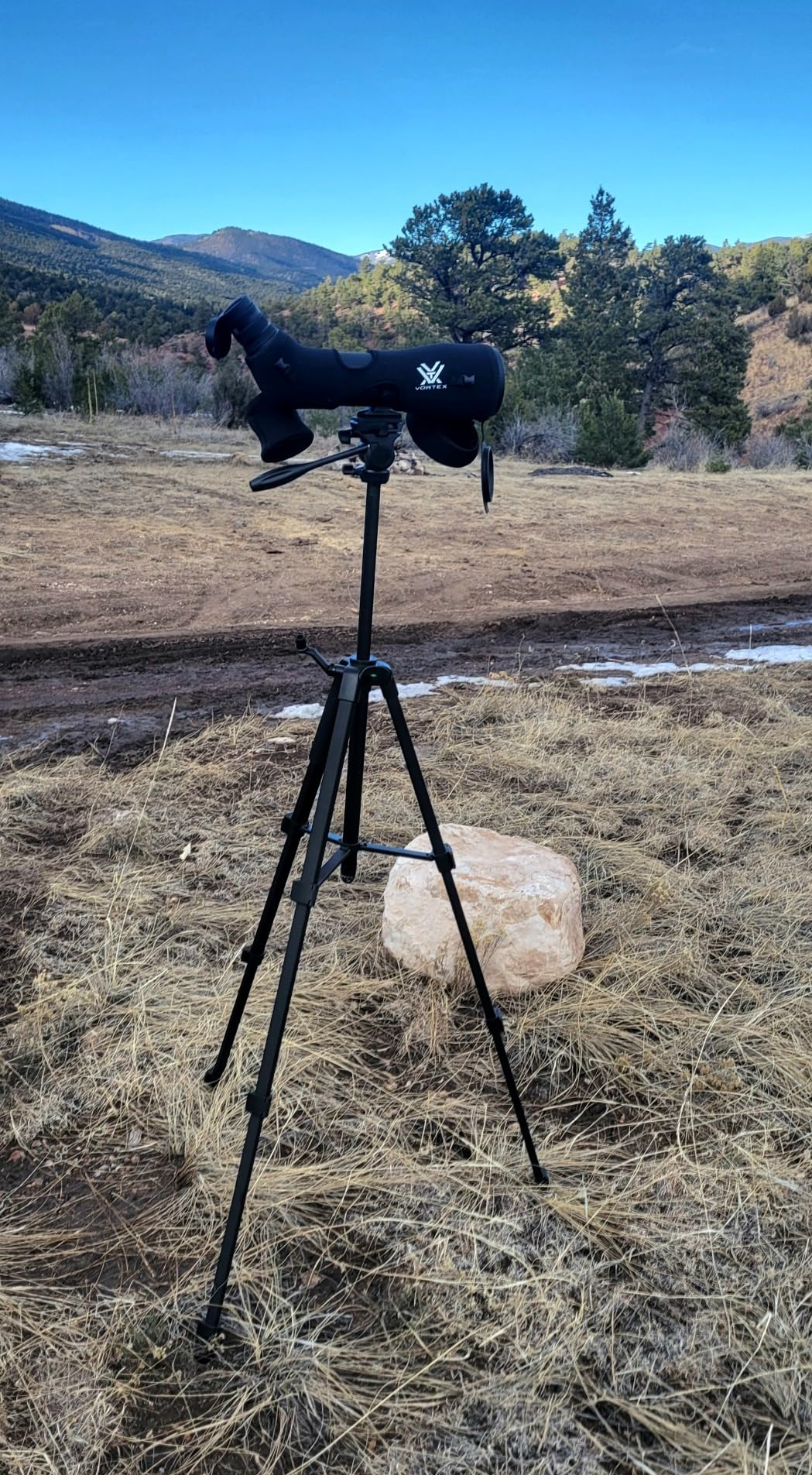 Binocular & Spotting Scope Tripod Stand - Universal Lightweight Travel Video Tripod - Compatible with Spotting Scope/Telescope/Astronomy Binoculars/DSLR - Customer Photo 1