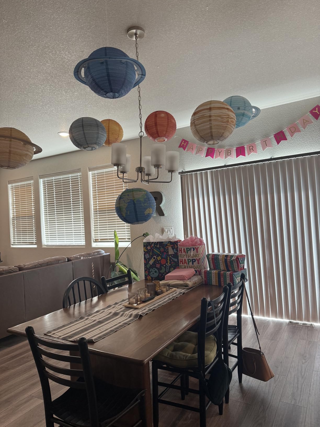 8 PCS Planet Paper Lanterns, 12 Inch Outer Space Party Decorations, Solar System Hanging Planets Lantern for Kids Space Theme Party Birthday Room Decorations - Customer Photo 2
