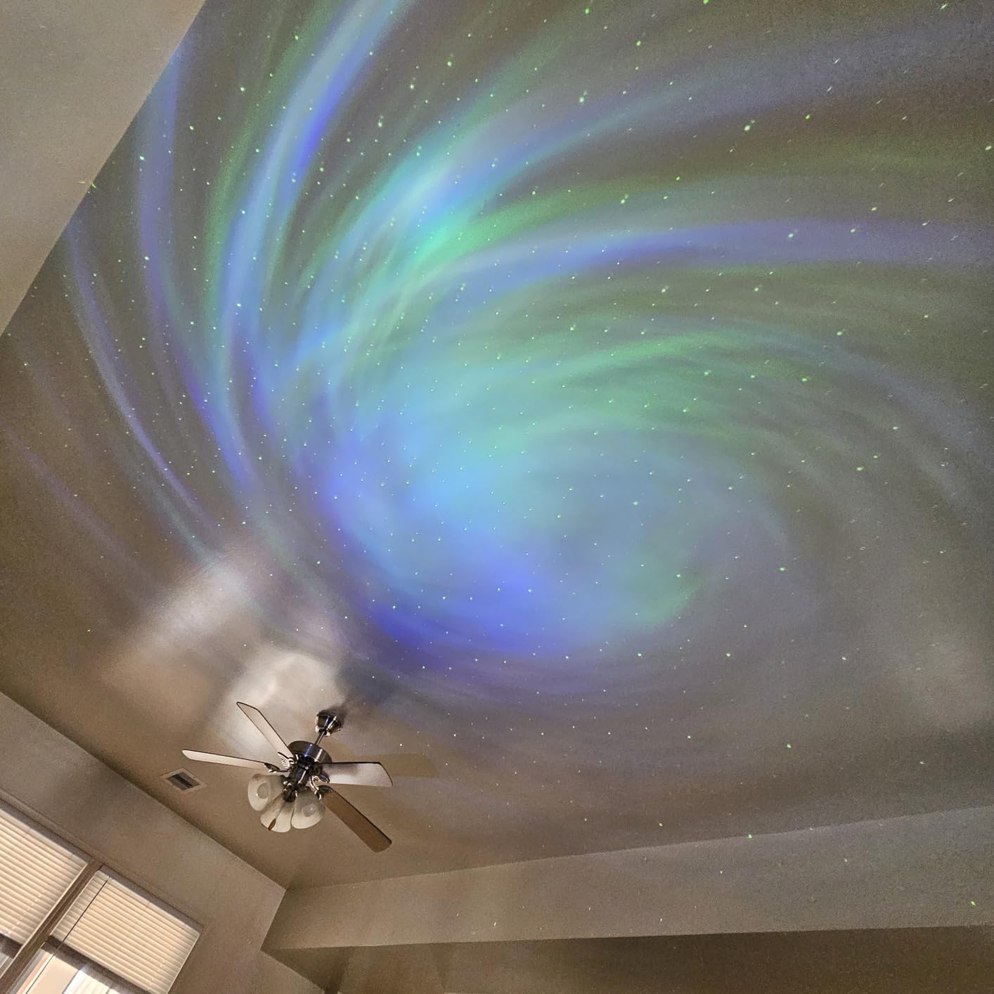 Northern Galaxy Light Aurora Projector with 33 Light Effects, LED Star Projector for Bedroom Nebula Lamp, Remote Control, White Noises, Bluetooth Speaker for Parties - Customer Photo 2