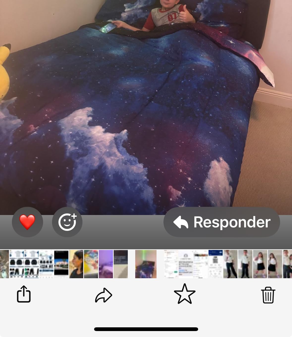 A Nice Night Galaxy 6Pcs Bedding Sets Outer Space Comforter Bed in a Bag 3D Printed Quilt,for Children Boy Girl Teen Kids,Twin 6Pcs - Customer Photo 1