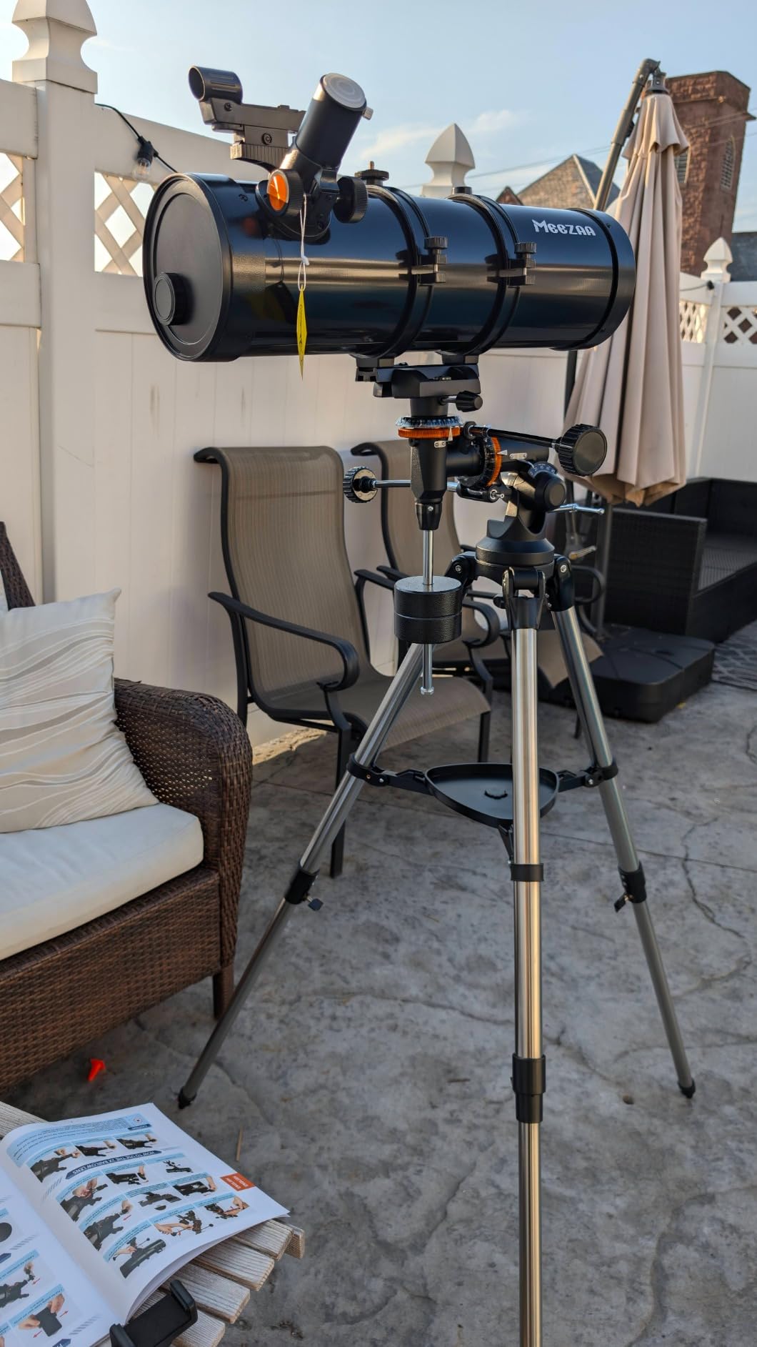 Telescope, 150EQ Reflector Telescope for Adults Astronomy Beginners, Manual Equatorial Professional Telescopes Astronomy with 2X Barlow Lens, Phone Adapter, Adjustable Tripod and Moon Filter Customer Review Telescope, 150EQ Reflector Telescope for Adults Astronomy Beginners, Manual Equatorial Professional Telescopes Astronomy with 2X Barlow Lens, Phone Adapter, Adjustable Tripod and Moon Filter - Customer Photo 5