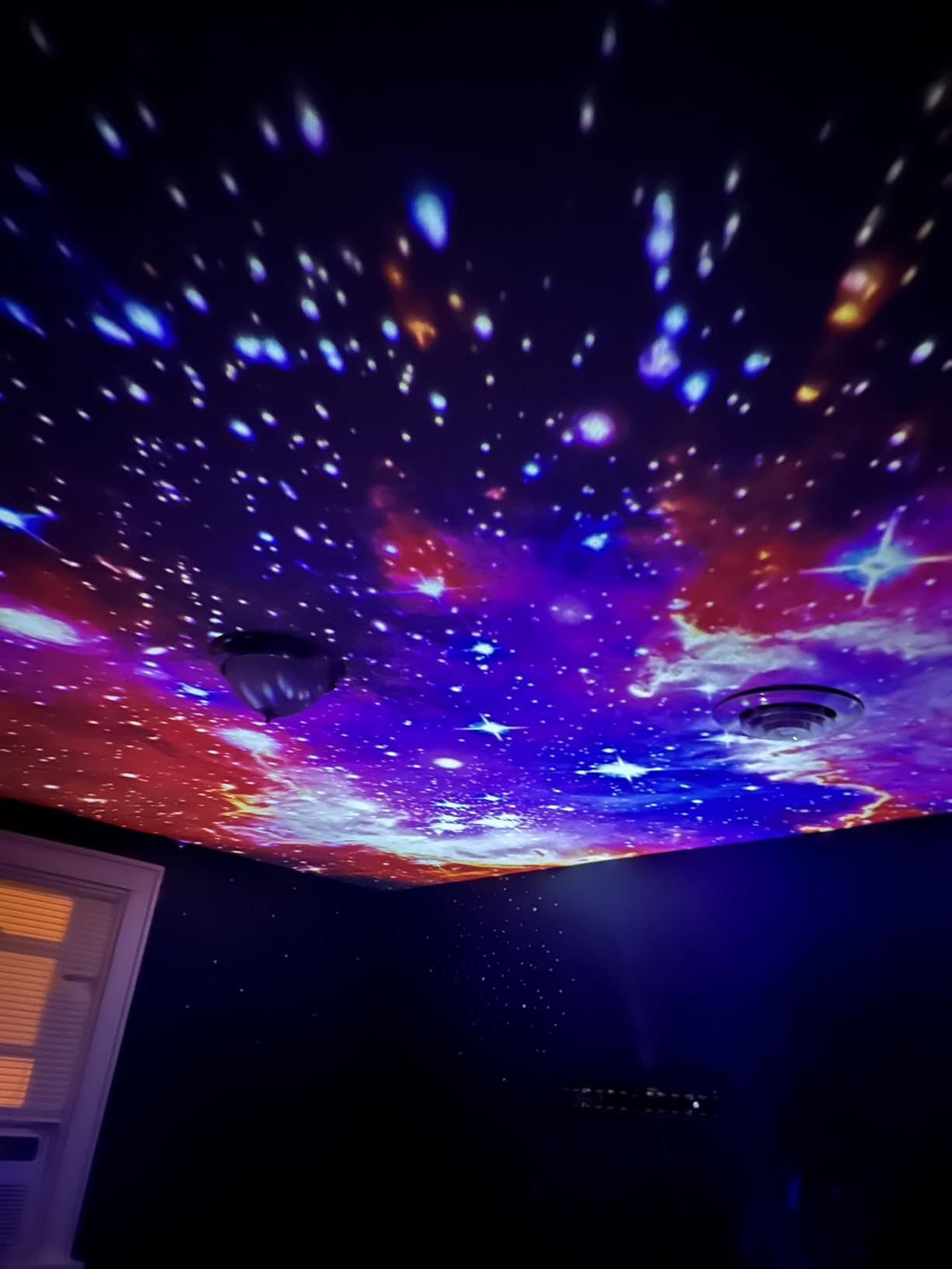 Planetarium Projector Pro for Bedroom, 13 in 1 Star Projector Galaxy Light, Ceiling Night Light Milky Way Mood Lighting with Timer, LED Space Galaxy Lamp Bedroom Room Decor for Adults Kids - White - Customer Photo 3