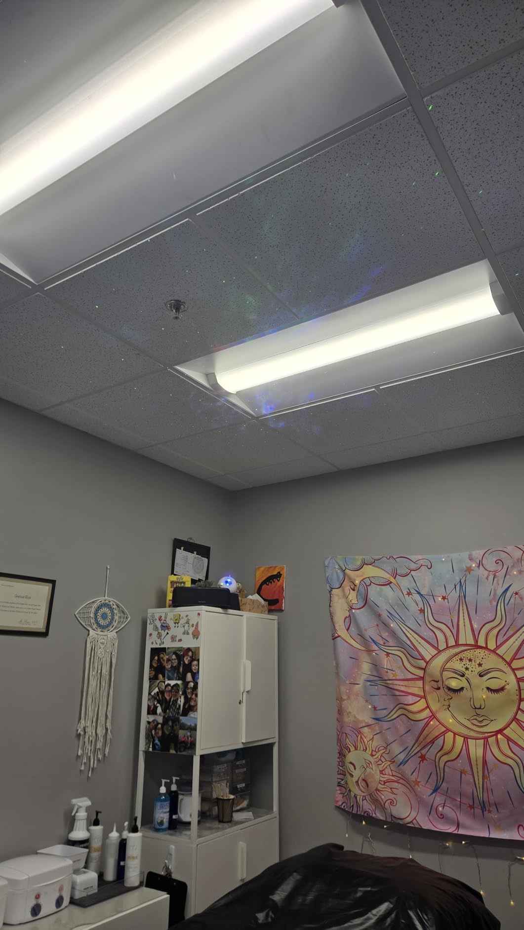 One Fire Galaxy Projector for Bedroom, 15 Colors+15 White Noise+ Bluetooth Star Projector Galaxy Light Projector Night Light Kids Room Decor Teen Girls Gifts Teen Christmas Gifts Sunset Lamp Lava Lamp - Customer Photo 5