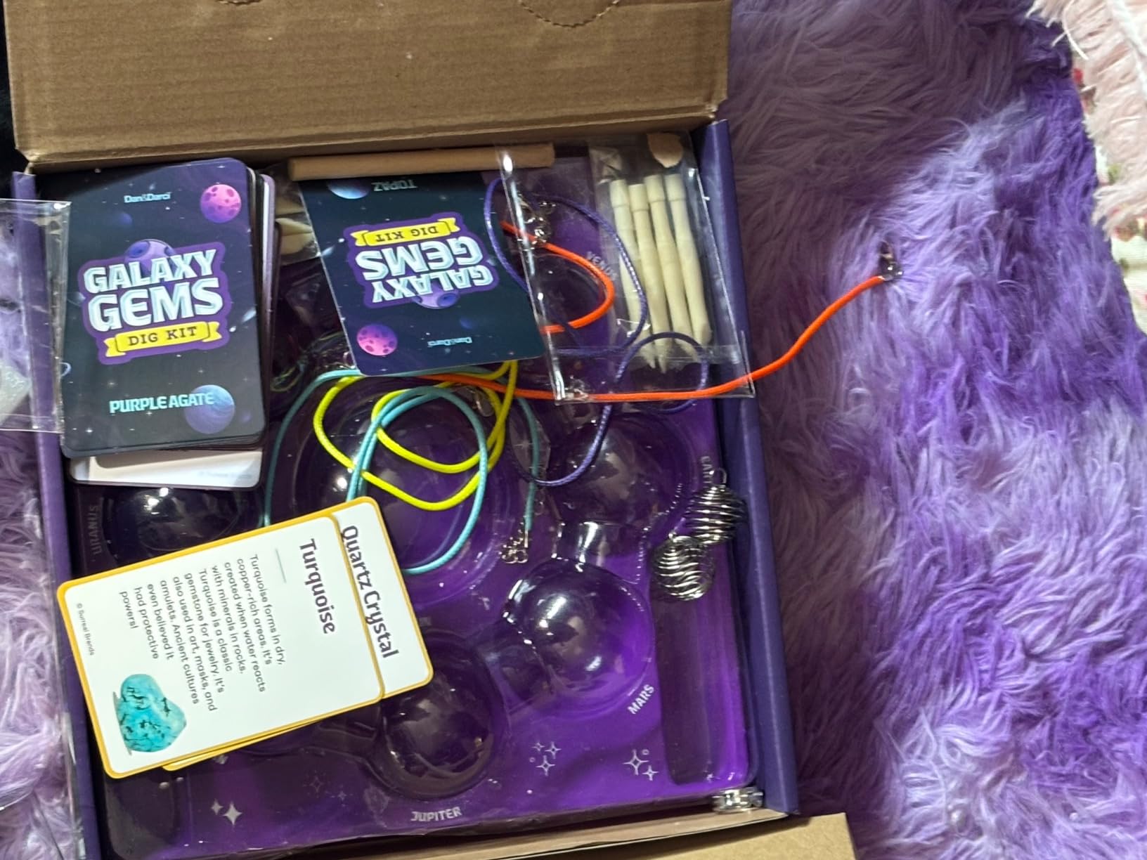 Dan&Darci Galaxy Gem Dig Kit for Kids - Gemstones Digging Science Kits for Kid Age 6-7, 6-8, 8-10 - Gifts for 6 7 8 9 10 11 Year Old Boys & Girls - Planet Space Toys for Ages 8-10 STEM for Boy & Girl - Customer Photo 1