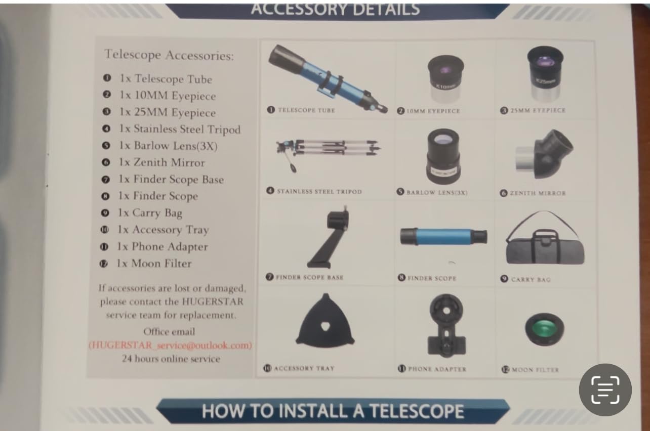 Telescope, Telescope for Adults High Powered, 90mm Aperture 800mm Professional Refractor Telescopes for Adults Astronomy Beginners with AZ Mount Stainless Tripod, Carry Bag and Moon Filter - Customer Photo 5