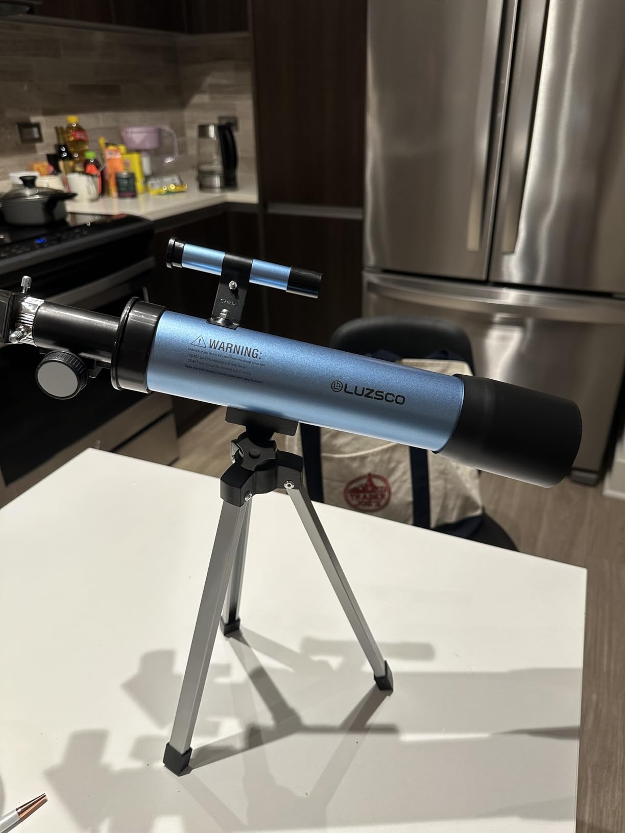 Telescope for Kids 50mm 100x Magnification Beginner Telescopio with Tripod, 2 Eyepieces & Finder Scope, STEM Educational Gift for Boys & Girls Ages 6-12, Portable Kids Telescope for Astronomy - Customer Photo 1