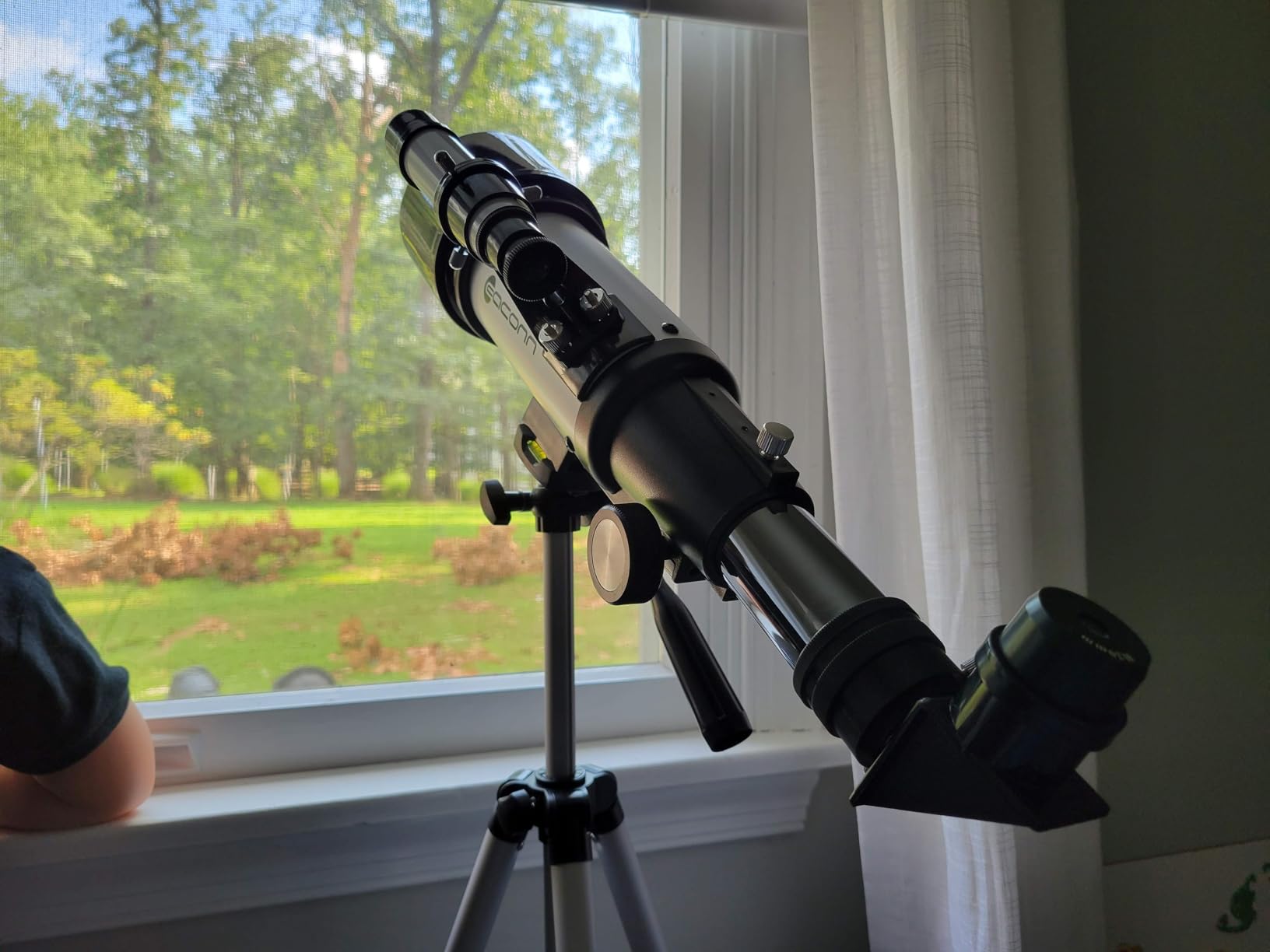 Telescopes, Telescope for Kids and Adults Beginners, 70mm Aperture 400mm Focus Length Refractor Travel Telescope with AZ Mount for Observe The Moon and Landscape (Blue) Customer Review Telescopes, Telescope for Kids and Adults Beginners, 70mm Aperture 400mm Focus Length Refractor Travel Telescope with AZ Mount for Observe The Moon and Landscape (Blue) - Customer Photo 2