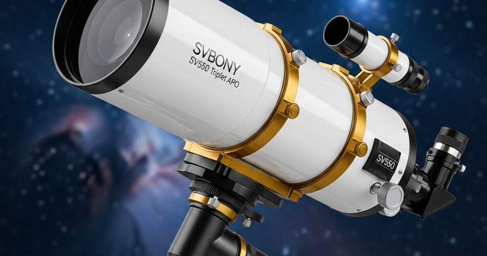 Svbony telescopes brand review for 2026 showing SV550 refractor and smart telescope models.