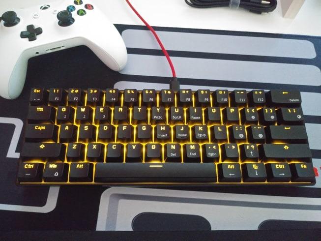 RK ROYAL KLUDGE RK61 Wireless 60% Triple Mode BT5.0/2.4G/USB-C Mechanical Keyboard, 61 Keys Wireless Mechanical Keyboard, Compact Gaming Keyboard with Software (Hot Swappable Blue Switch, Black) - Customer Photo 4