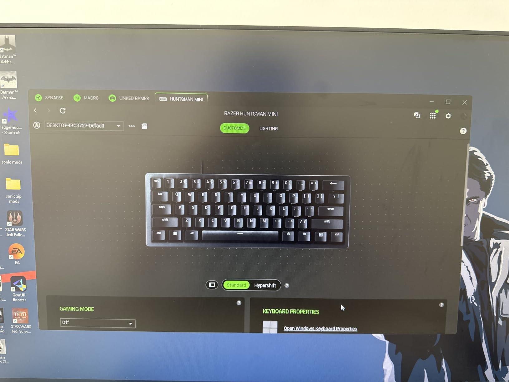 Razer Huntsman Mini 60% Gaming Keyboard: Clicky Optical Switches - Rapid Trigger Mode - Chroma RGB Lighting - PBT Keycaps - Onboard Memory - Snap Tap - Classic Black Customer Review Razer Huntsman Mini 60% Gaming Keyboard: Clicky Optical Switches - Rapid Trigger Mode - Chroma RGB Lighting - PBT Keycaps - Onboard Memory - Snap Tap - Classic Black - Customer Photo 3