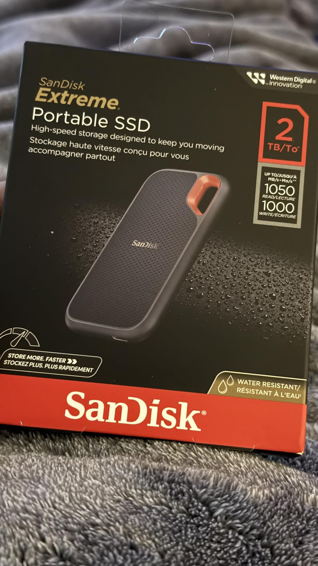 SanDisk 2TB Extreme Portable SSD - Up to 1050MB/s, USB-C, USB 3.2 Gen 2, IP65 Water and Dust Resistance - Customer Photo 5