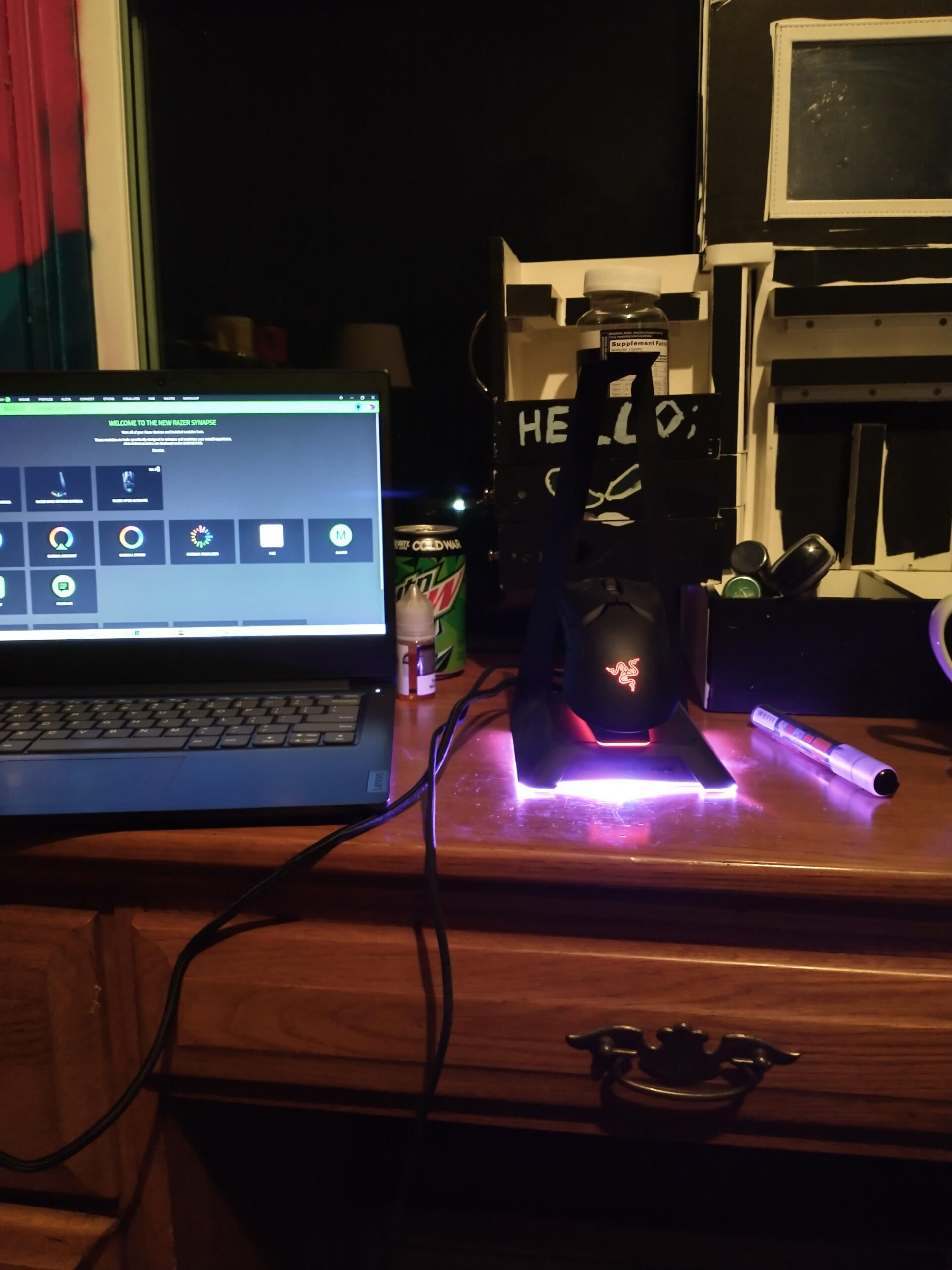 Razer Base Station V2 Chroma Headphone Headset Stand Holder: Chroma RGB Lighting - Taller Stand & Anti-Slip Ledge - USB Charging Ports - Anti-Slip Rubber Base - 3.5mm Port + Built-in DAC - Black Customer Review Razer Base Station V2 Chroma Headphone Headset Stand Holder: Chroma RGB Lighting - Taller Stand & Anti-Slip Ledge - USB Charging Ports - Anti-Slip Rubber Base - 3.5mm Port + Built-in DAC - Black - Customer Photo 5