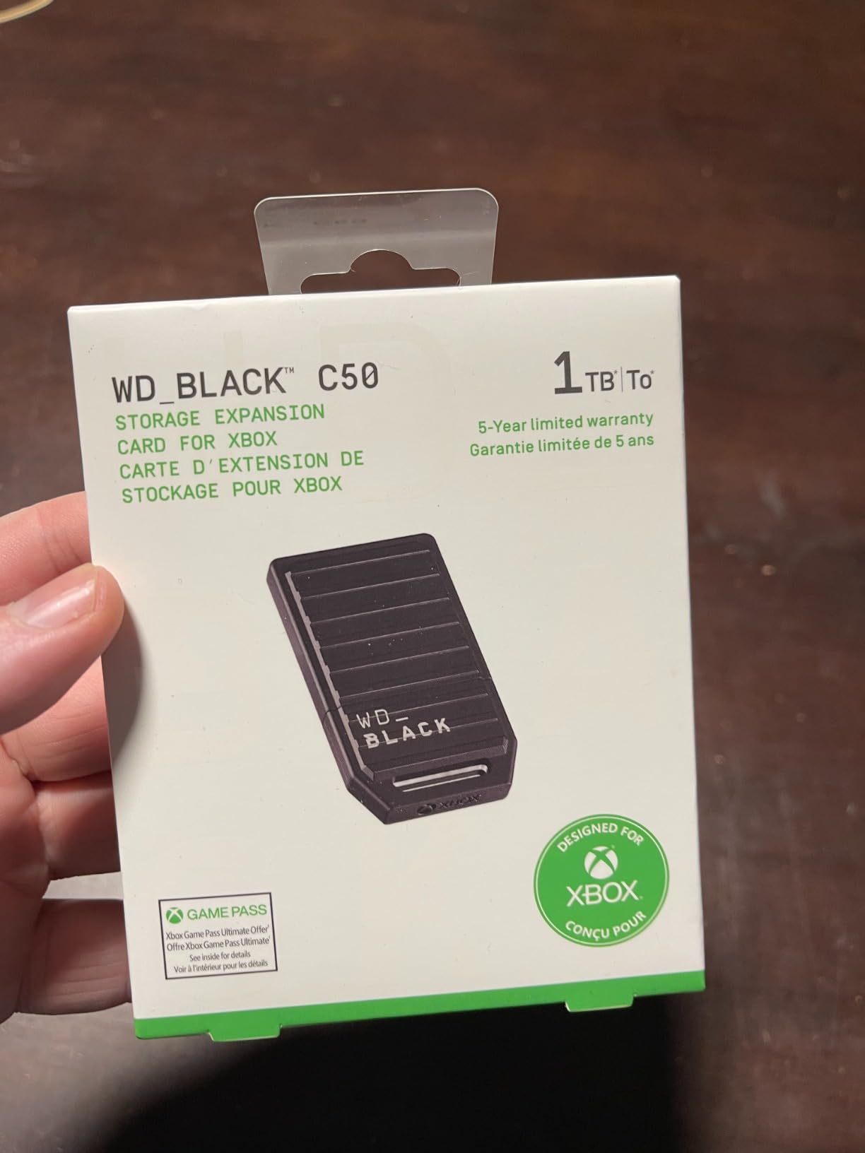 WD_Black 1TB C50 Storage Expansion Card, Officially Licensed for Xbox – Quick Resume, Plug & Play, NVMe SSD Expansion for Xbox Series X|S Gaming Consoles - WDBMPH0010BNC-WCSN - Customer Photo 4