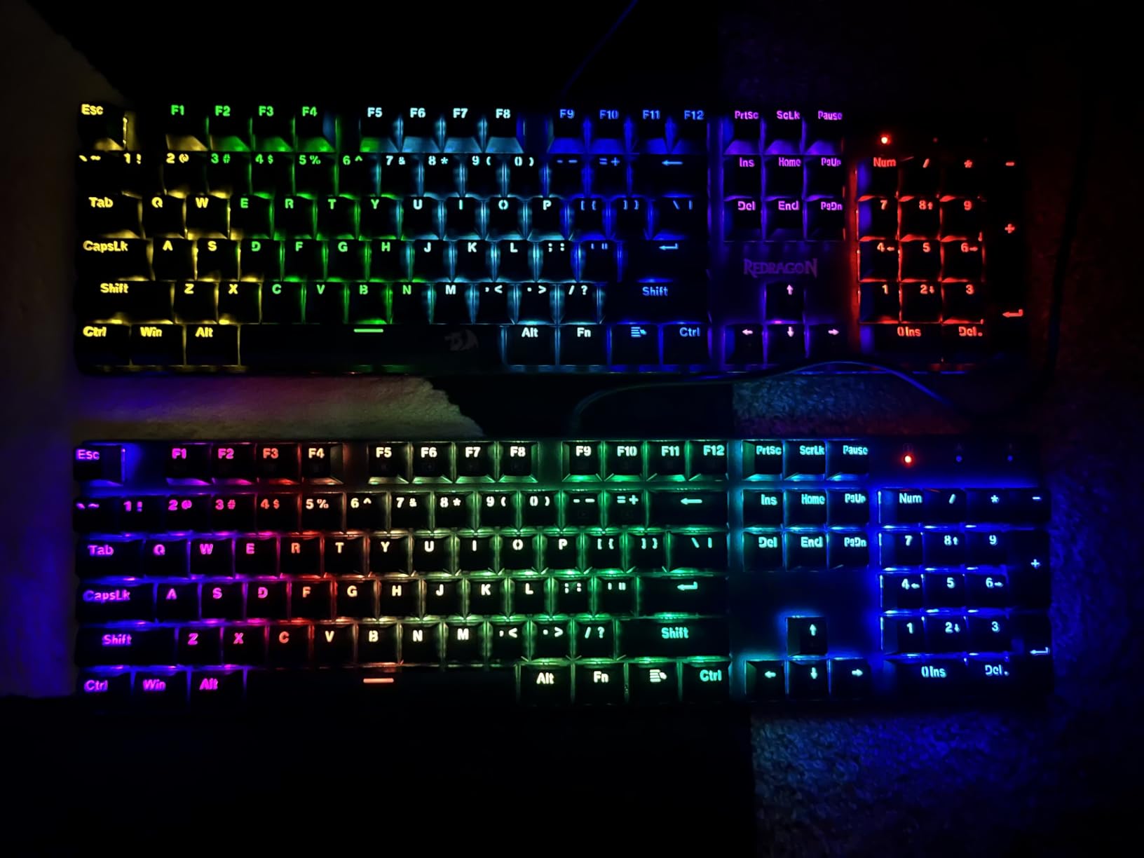 Redragon Mechanical Gaming Keyboard Wired, 11 Programmable Backlit Modes, Hot-Swappable Red Switch, Anti-Ghosting, Double-Shot PBT Keycaps, Light Up Keyboard for PC Mac - Customer Photo 1