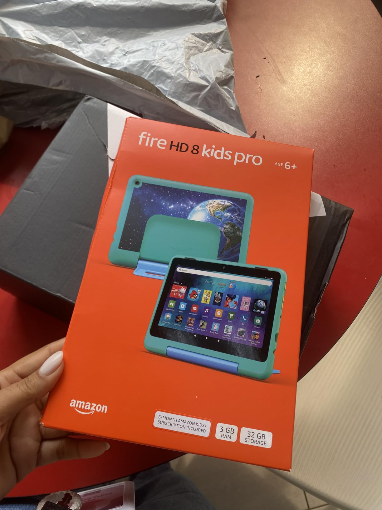 Amazon Fire HD 8 Kids Pro tablet (newest model), ages 6-12. Bright 8