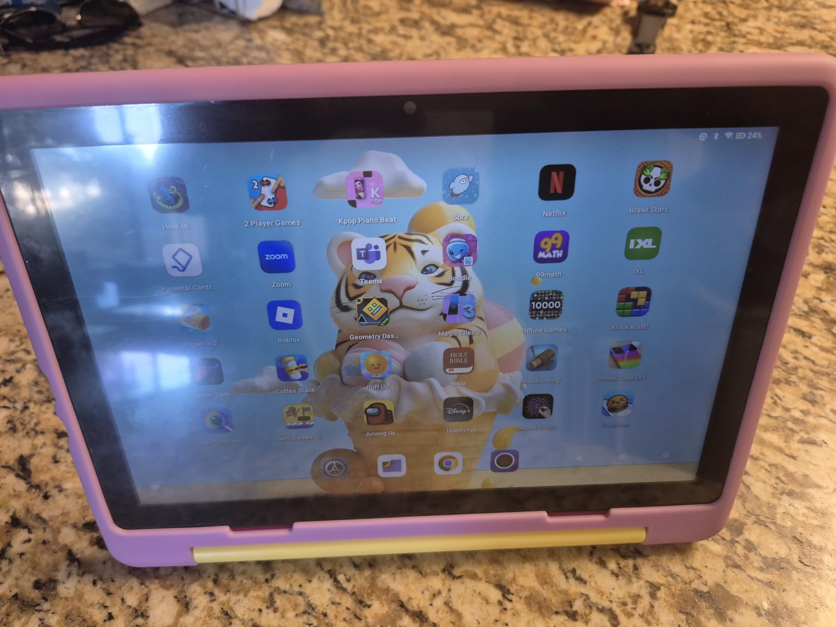 Jeazans Kids Tablet｜Upgraded Android 14 Tablet 10 inch for Kids with Protective Case｜Octa-Core｜64GB｜1TB TF Card Expandable｜Dual Camera｜Parental Control｜Great Gift for Toddler(Blue) - Customer Photo 1