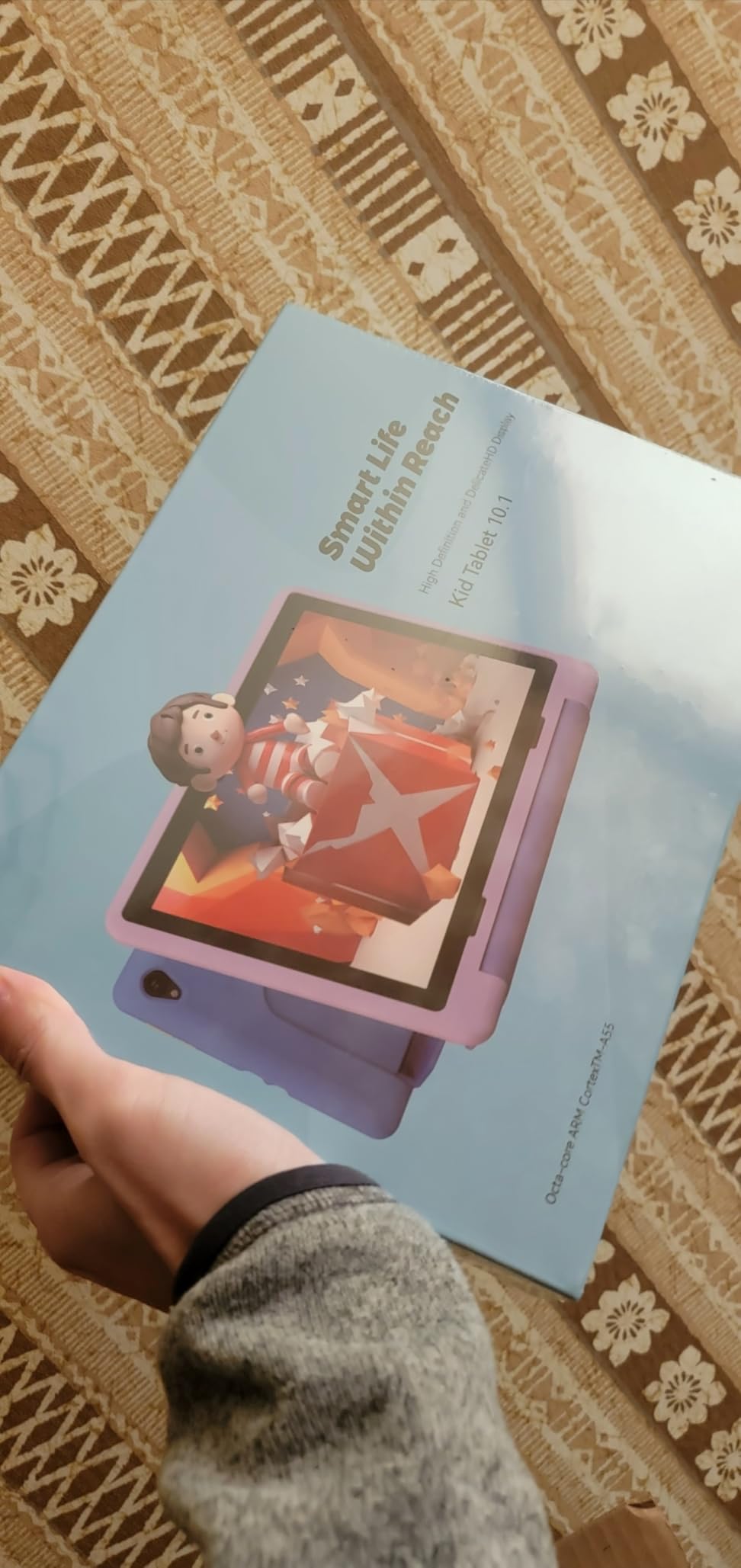 Jeazans Kids Tablet｜Upgraded Android 14 Tablet 10 inch for Kids with Protective Case｜Octa-Core｜64GB｜1TB TF Card Expandable｜Dual Camera｜Parental Control｜Great Gift for Toddler(Blue) - Customer Photo 2