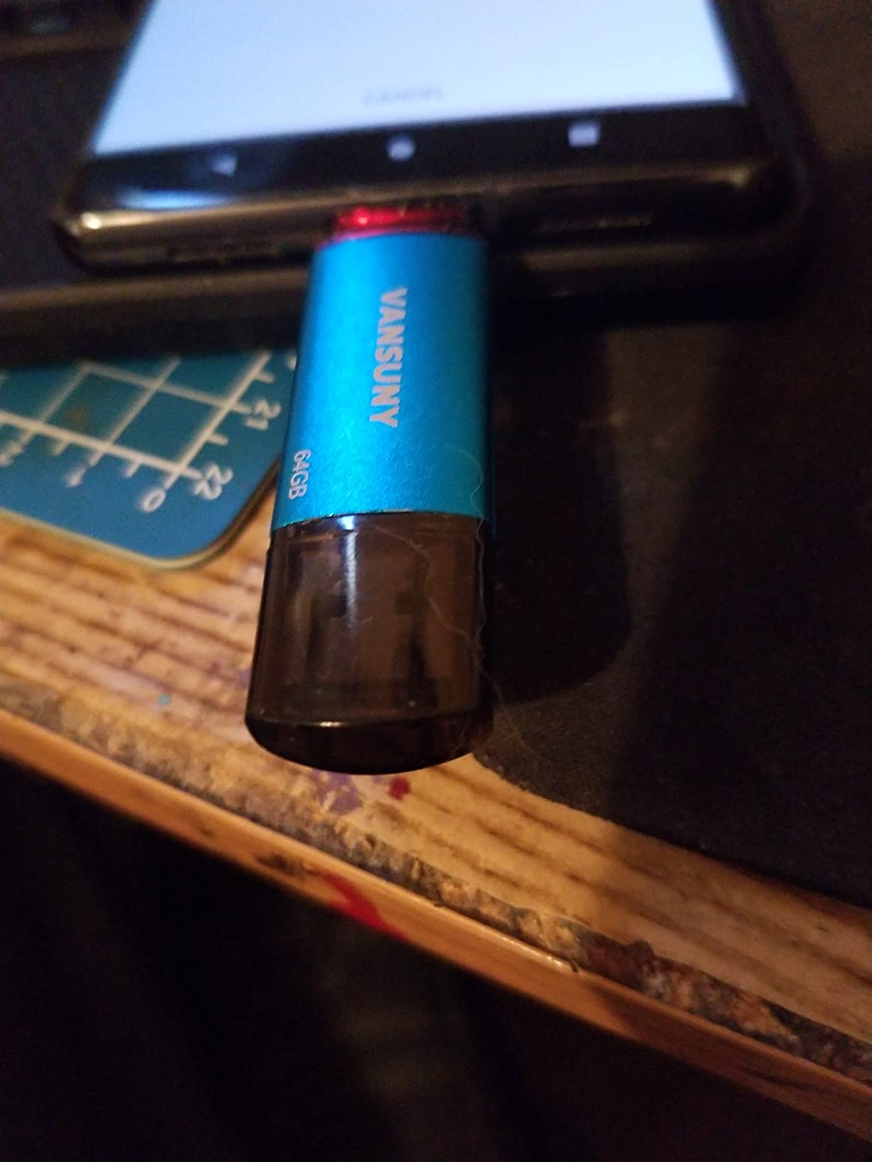 Vansuny 128GB Flash Drive,3 Pack USB 3.0 Thume Drive Slide Retractable Memory Stick with Lanyard Hole for PC/Laptop/Computer Storage & Backup Files Picture Video (Black,Green,Blue) - Customer Photo 4