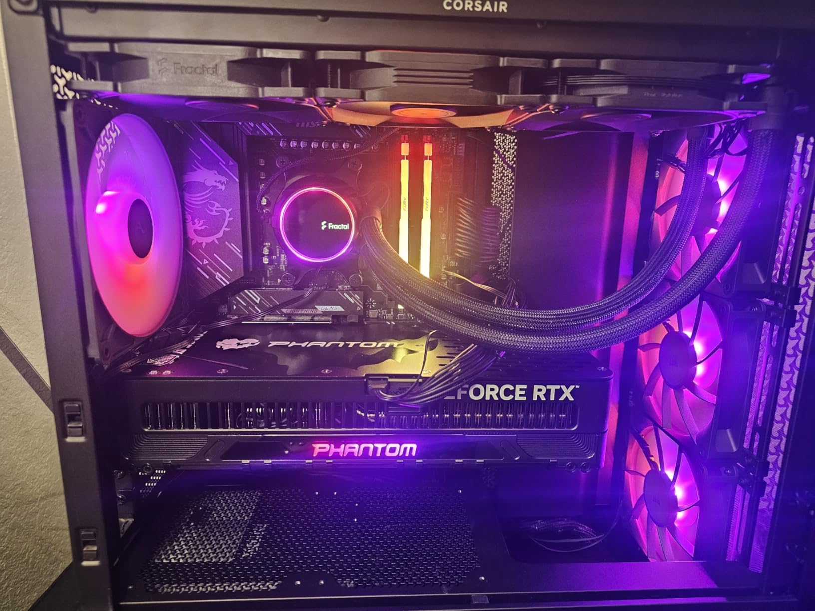 4000D RS ARGB Frame Modular Mid-Tower ATX PC Case – High Airflow, 3X Pre-Installed RS ARGB Fans, InfiniRail™ Fan Mounting System, ASUS BTF, MSI Project Zero, Gigabyte Project Stealth – Black - Customer Photo 2