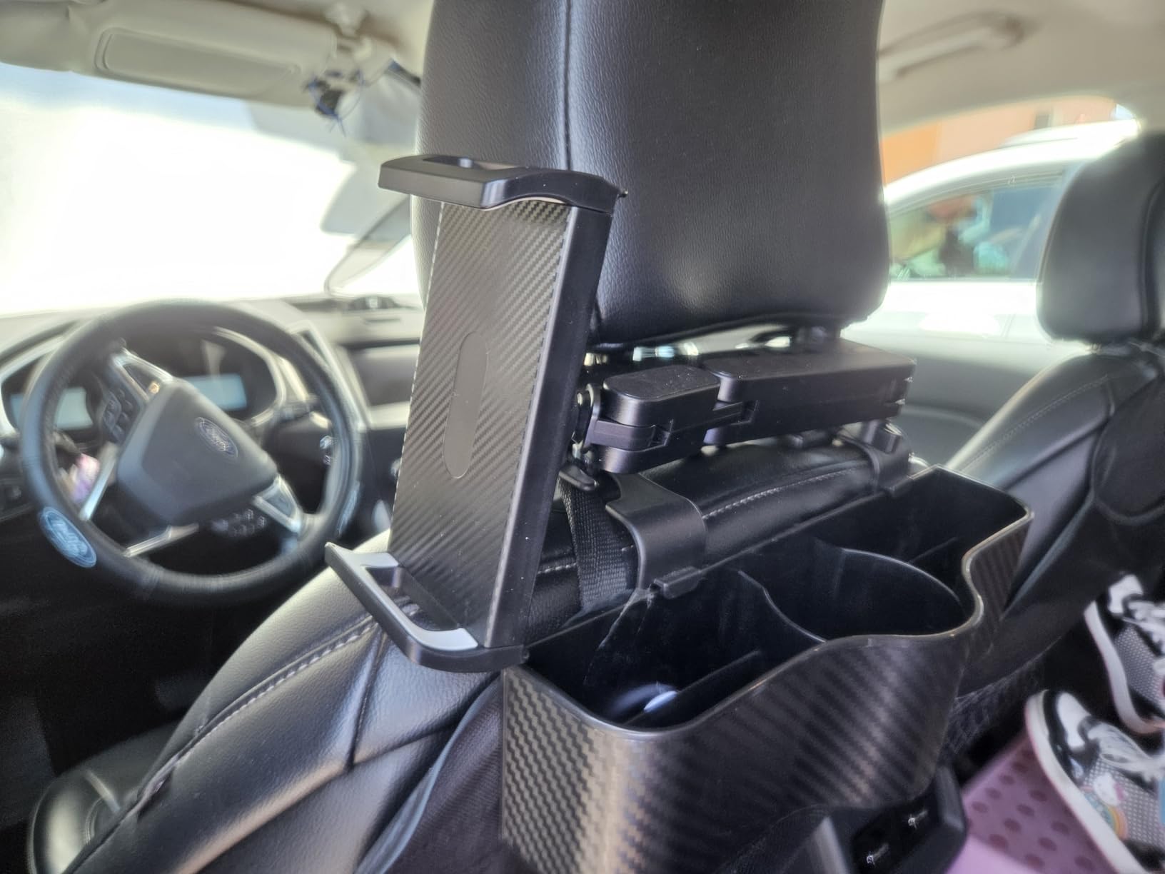 LISEN Tablet Holder for Car Headrest, iPad Holder for Car Backseat Road Trip Essentials for Kids, Headrest Tablet Mount - [95% Backseat Coverage], for iPad Pro Air Mini Galaxy All 4.7-11.9