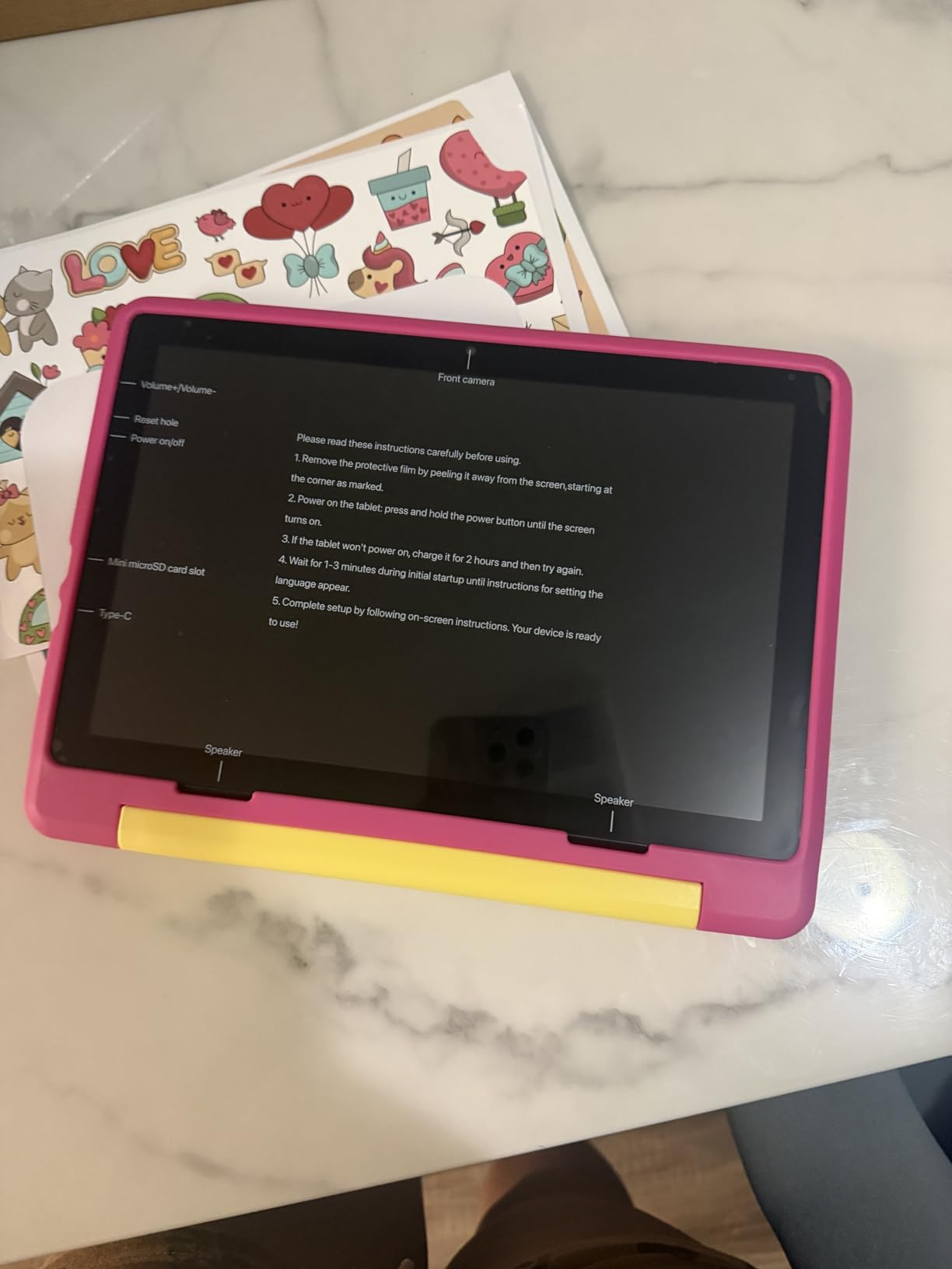 ZOFYWNAS Kids Tablet 10 Inch Android 14 Tablet for Kids Ages 3-12, Octa-Core with Case, Parental Controls,14GB+64GB Storage (TF Expand 1TB), 5G WiFi, BT5.3, Green - Customer Photo 3