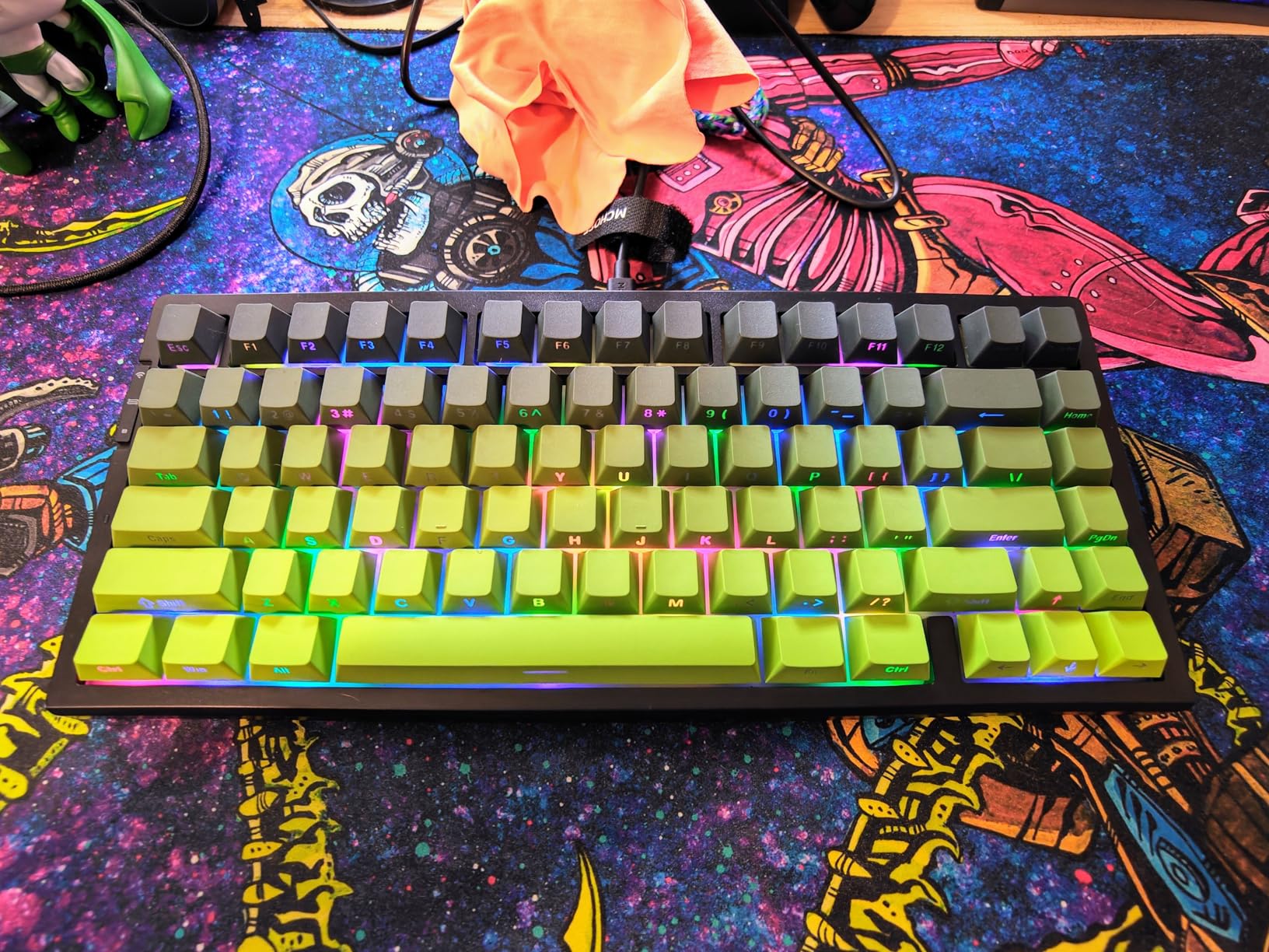 MCHOSE G75 PRO 75% Wireless Mechanical Keyboard, TKL Keyboards Tri-Mode BT5.0/2.4GHz/USB-C, Hot Swap Custom Creamy Keyboards Linear Switch, Double Shot PBT Keycaps RGB LED Backlit, Black&Purple Customer Review MCHOSE G75 PRO 75% Wireless Mechanical Keyboard, TKL Keyboards Tri-Mode BT5.0/2.4GHz/USB-C, Hot Swap Custom Creamy Keyboards Linear Switch, Double Shot PBT Keycaps RGB LED Backlit, Black&Purple - Customer Photo 2