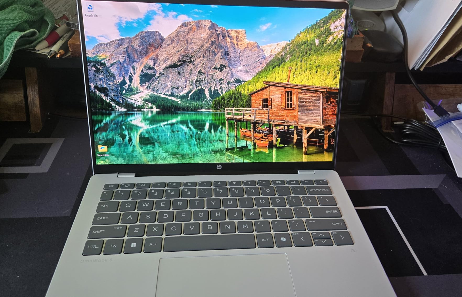 HP OmniBook 5 14 inch Next Gen AI PC, OLED Display, Snapdragon X Plus X1P-42-100, 16 GB RAM, 1 TB SSD, Qualcomm Adreno GPU, Windows 11 Home, Copilot+ PC, Glacier Silver, 14-he0099nr Customer Review HP OmniBook 5 14 inch Next Gen AI PC, OLED Display, Snapdragon X Plus X1P-42-100, 16 GB RAM, 1 TB SSD, Qualcomm Adreno GPU, Windows 11 Home, Copilot+ PC, Glacier Silver, 14-he0099nr - Customer Photo 2