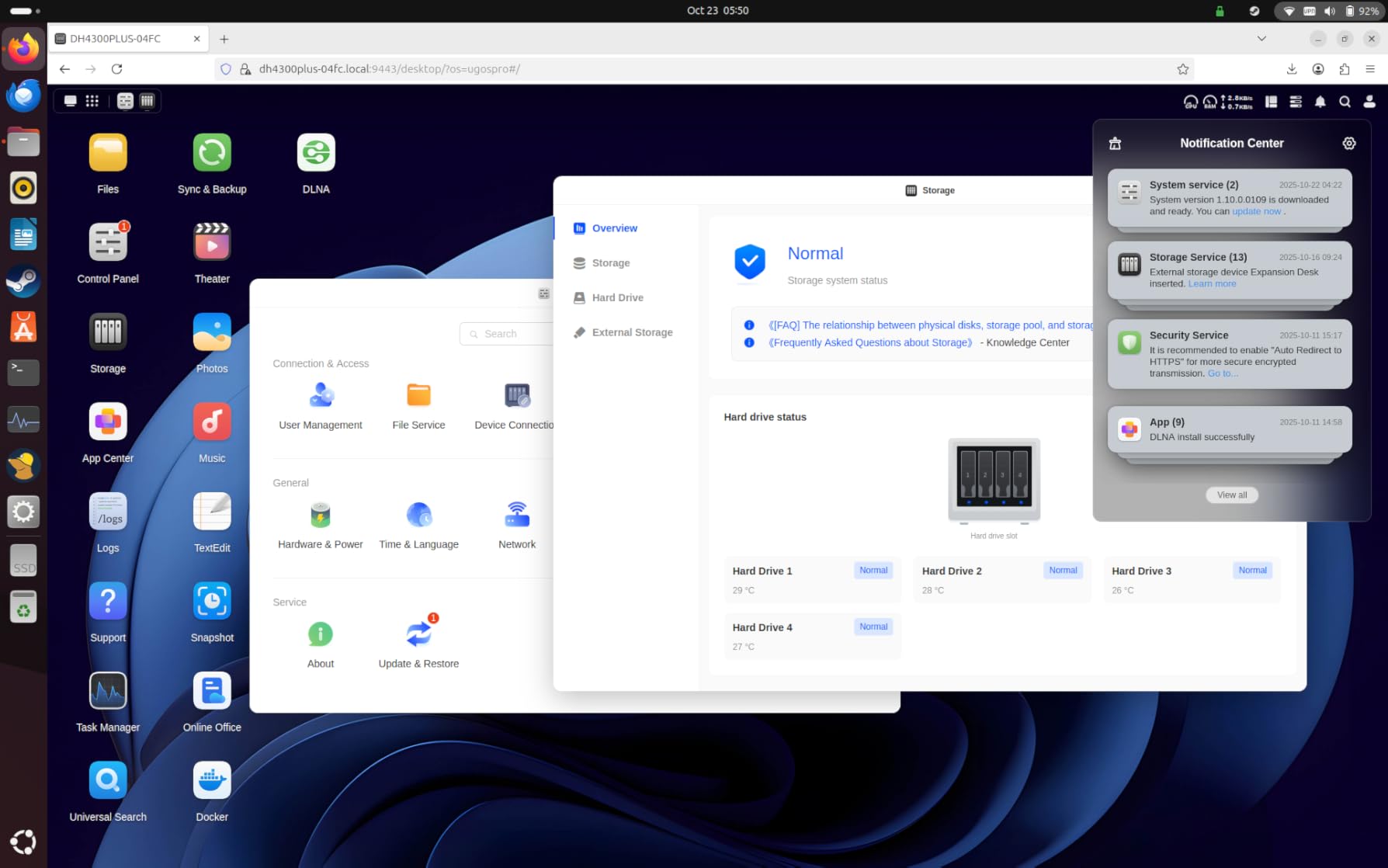 UGREEN NASync DH4300 Plus 4-Bay Desktop NAS, Support Capacity 120TB (Diskless), Remote Access, AI Photo Album, Beginner Friendly System, 8GB LPDDR4X RAM, 2.5GbE, 4K HDMI, Network Attached Storage Customer Review UGREEN NASync DH4300 Plus 4-Bay Desktop NAS, Support Capacity 120TB (Diskless), Remote Access, AI Photo Album, Beginner Friendly System, 8GB LPDDR4X RAM, 2.5GbE, 4K HDMI, Network Attached Storage - Customer Photo 1