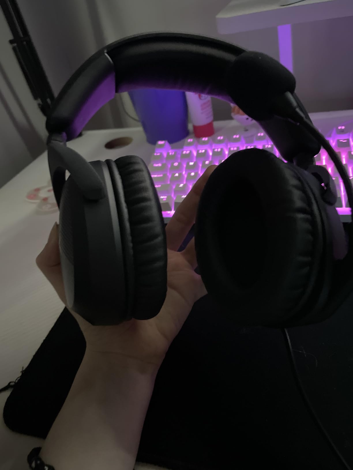 HyperX Cloud Stinger 2 – Gaming Headset, DTS Headphone:X Spatial Audio, Lightweight Over-Ear Headset with mic, Swivel-to-Mute Function, 50mm Drivers, PC Compatible, Black - Customer Photo 1