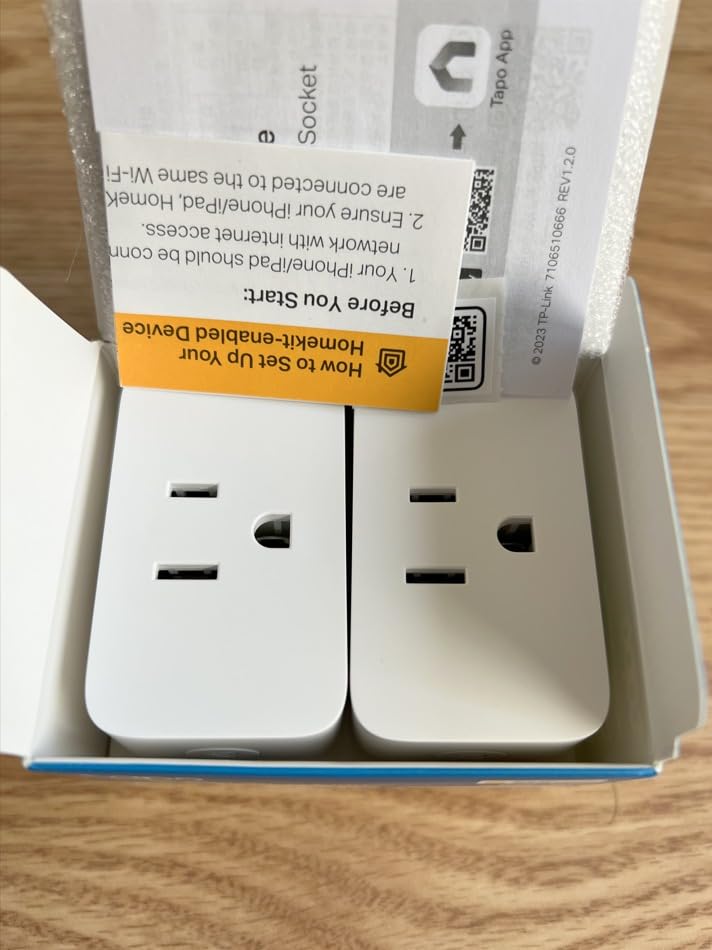 TP-Link Tapo Matter Supported Smart Plug Mini, Compact Design, 15A/1800W Max, Super Easy Setup, Works with Apple Home, Alexa & Google Home, UL Certified, 2.4G Wi-Fi Only, White, Tapo P125M(3-Pack) Customer Review TP-Link Tapo Matter Supported Smart Plug Mini, Compact Design, 15A/1800W Max, Super Easy Setup, Works with Apple Home, Alexa & Google Home, UL Certified, 2.4G Wi-Fi Only, White, Tapo P125M(3-Pack) - Customer Photo 2