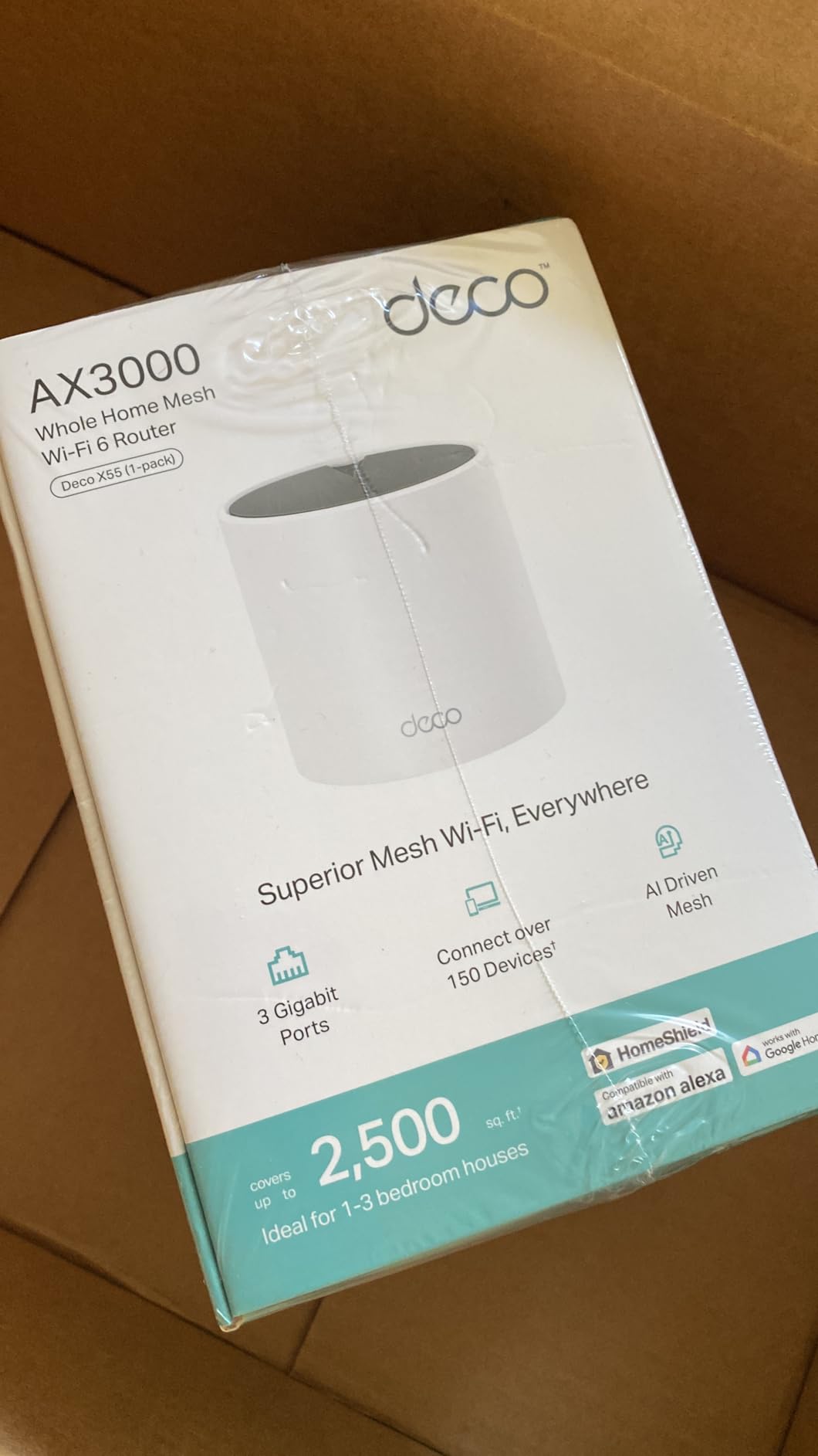 TP-Link Deco BE25 Dual-Band BE5000 WiFi 7 Mesh Wi-Fi System | 4-Stream 5 Gbps, 240 Mhz | Covers up to 6,600 Sq.Ft | 2X 2.5G Ports Wired Backhaul | VPN,MLO, AI-Roaming, HomeShield, 3-Pack - Customer Photo 1