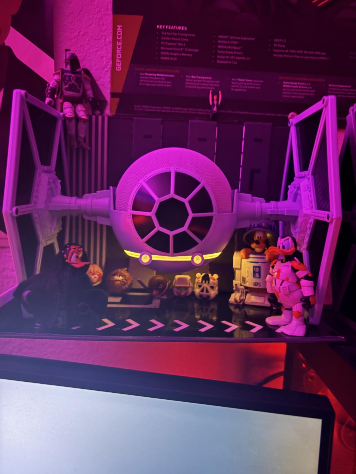 STAR WARS Echo Dot Bundle: Includes Echo Dot (5th Gen, 2022 release) | Charcoal and Limited Edition STAR WARS TIE Fighter Stand - Customer Photo 2