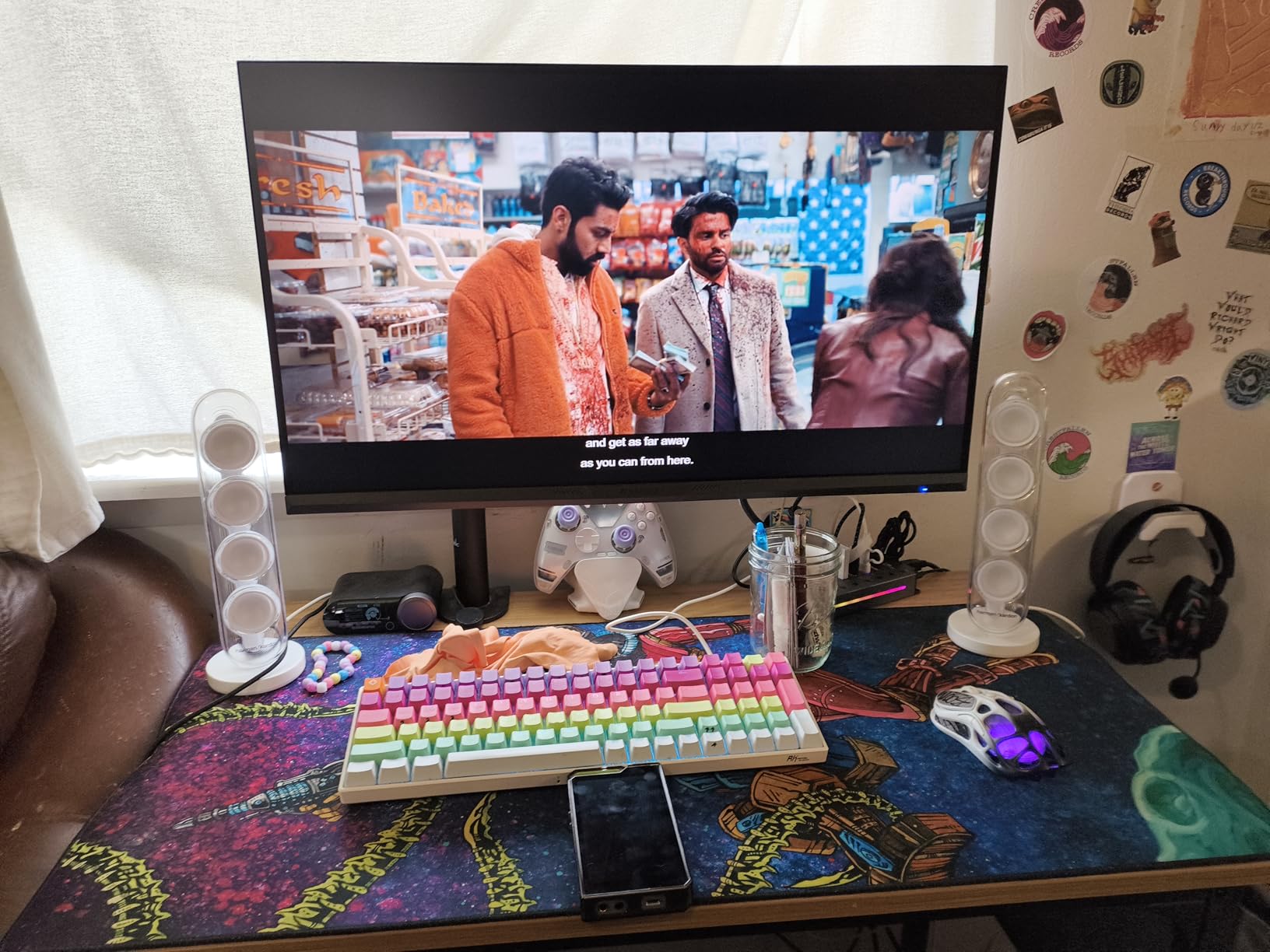 MCHOSE G75 PRO 75% Wireless Mechanical Keyboard, TKL Keyboards Tri-Mode BT5.0/2.4GHz/USB-C, Hot Swap Custom Creamy Keyboards Linear Switch, Double Shot PBT Keycaps RGB LED Backlit, White&Green - Customer Photo 1