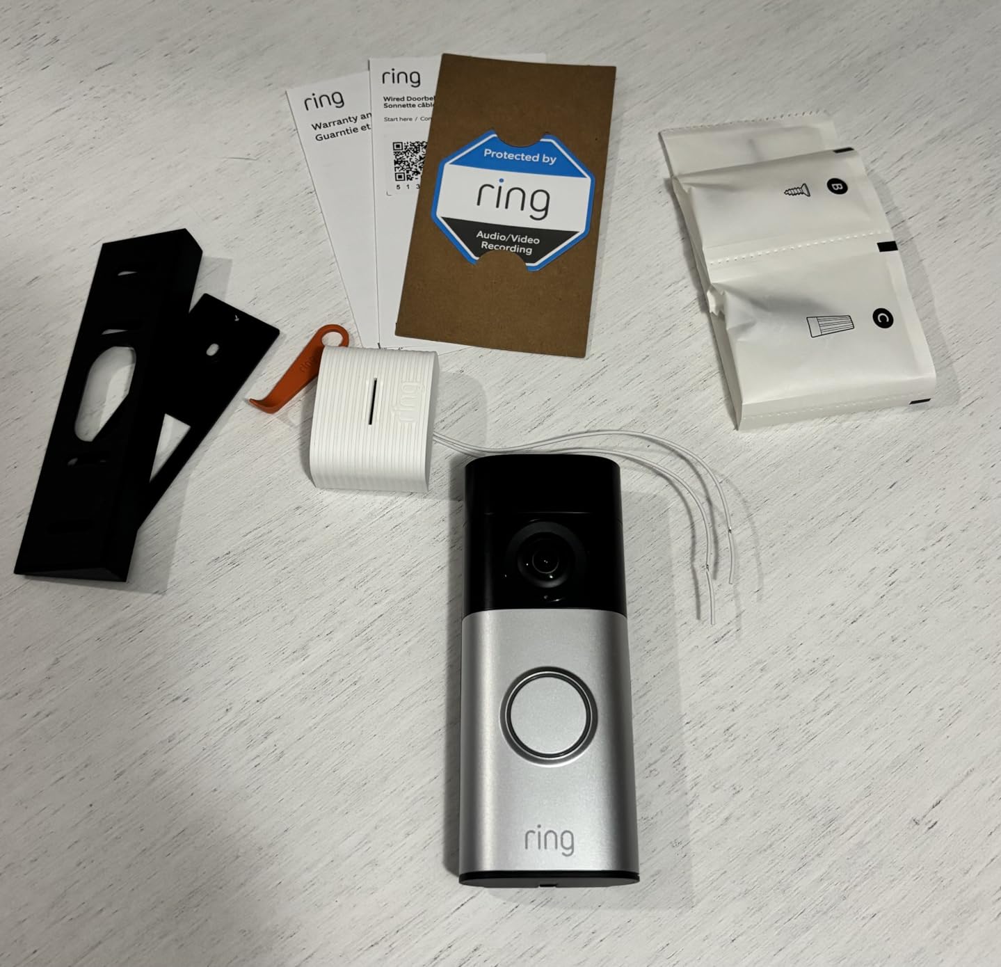 Ring Wired Doorbell Plus (Newest Model) — Retinal 2K with wide-angle video, 4x Enhanced Zoom, and Low-Light Sight, Nickel Silver - Customer Photo 2