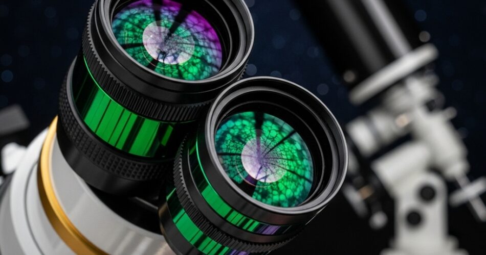 Top-rated apochromatic (APO) refractor telescopes for 2026 showing triplet lens and FPL-53 glass.