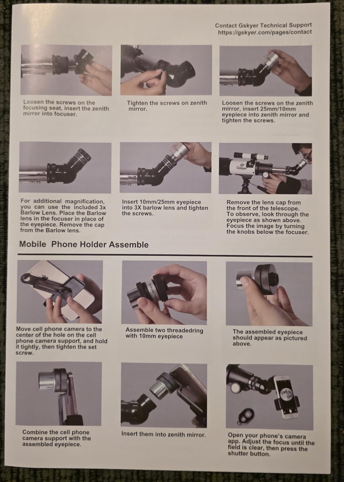 Gskyer Telescope, 70mm Aperture 400mm AZ Mount Astronomical Refracting Telescope for Kids Beginners customer photo 2