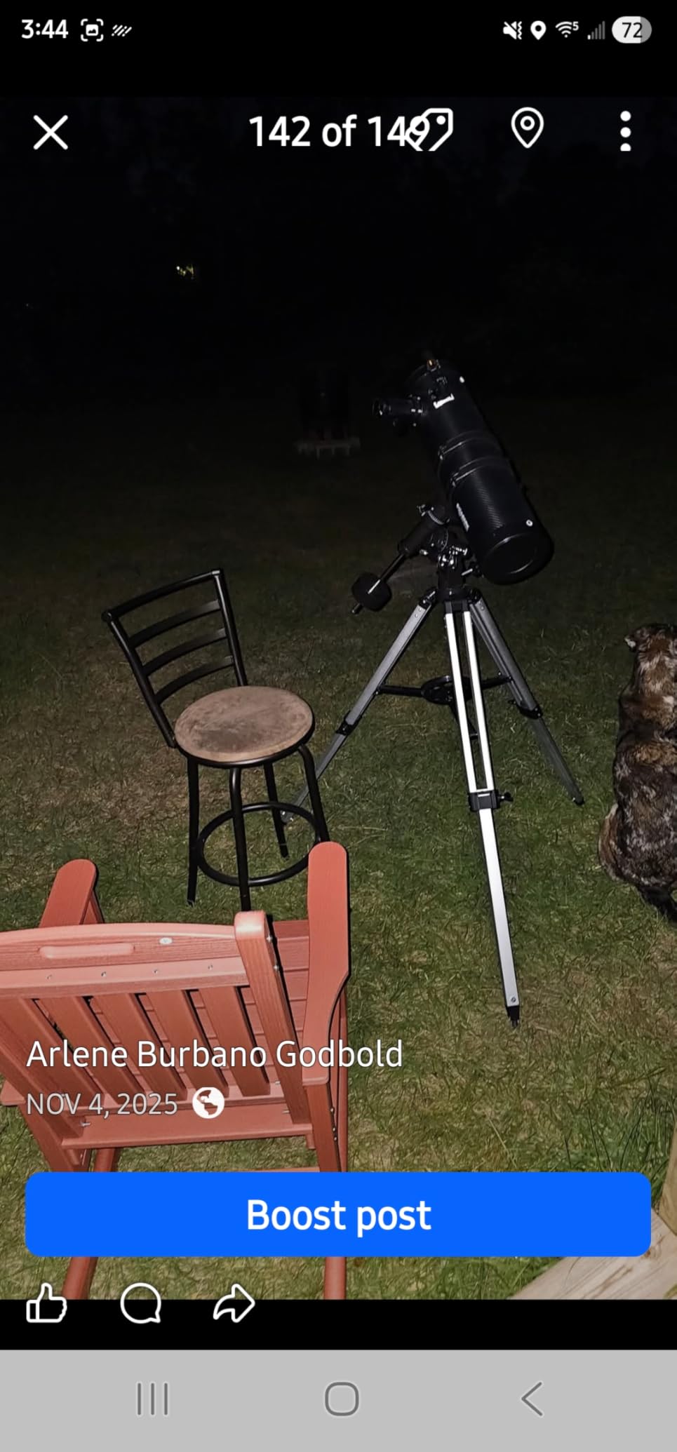 Telescope 130EQ Newtonian Reflector Telescopes for Adults, Professional Telescopes for Adults Astronomy, Comes with 1.5X Barlow Lens Smartphone Adapter & 13% T Moon Filter customer photo 1