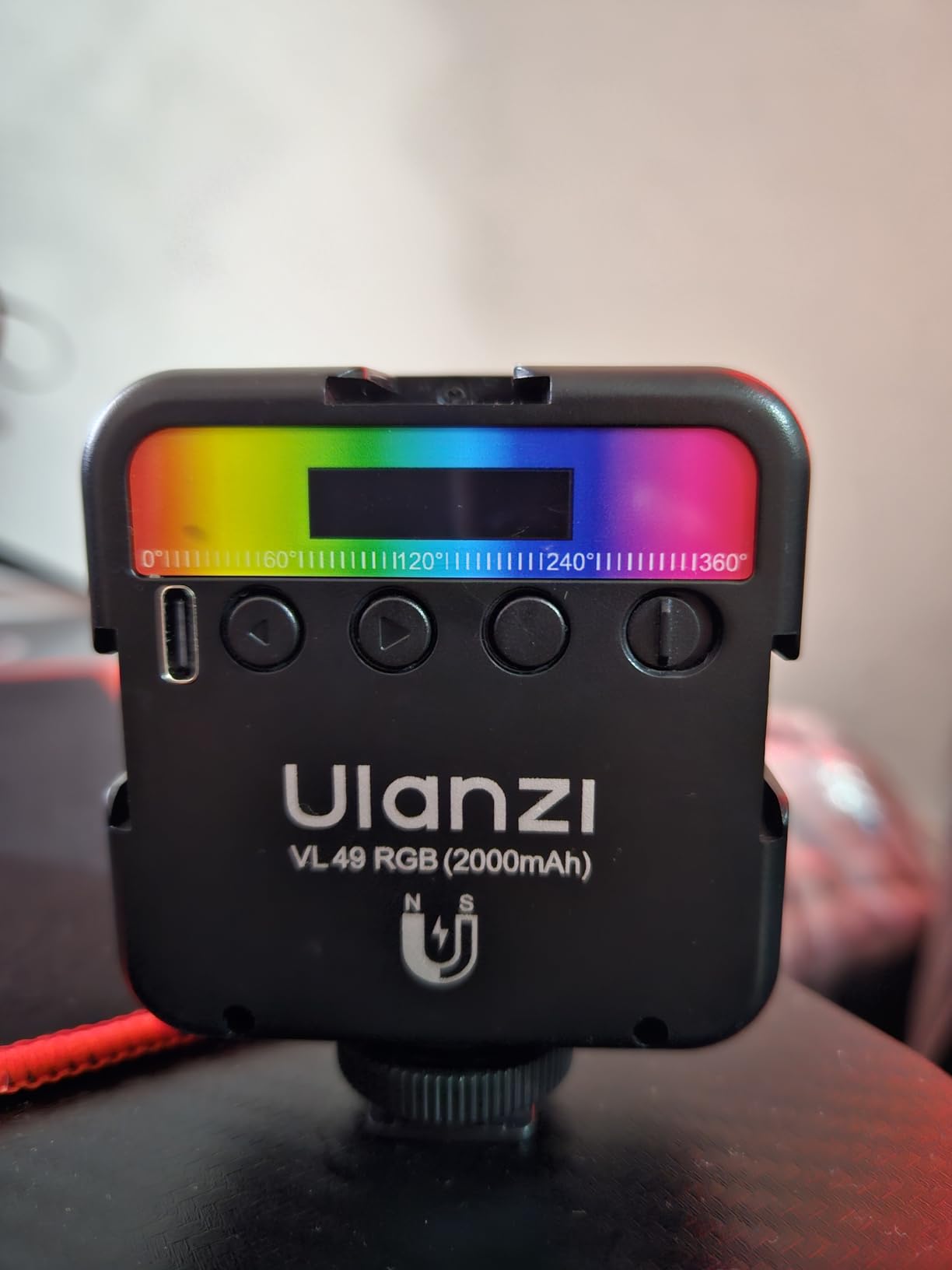 ULANZI VL49 RGB Video Lights, LED Camera Light 360 Full Color Portable Photography Lighting w 3 Cold Shoe, 2000mAh Rechargeable CRI 95+ 2500-9000K Dimmable Panel Lamp customer photo 1